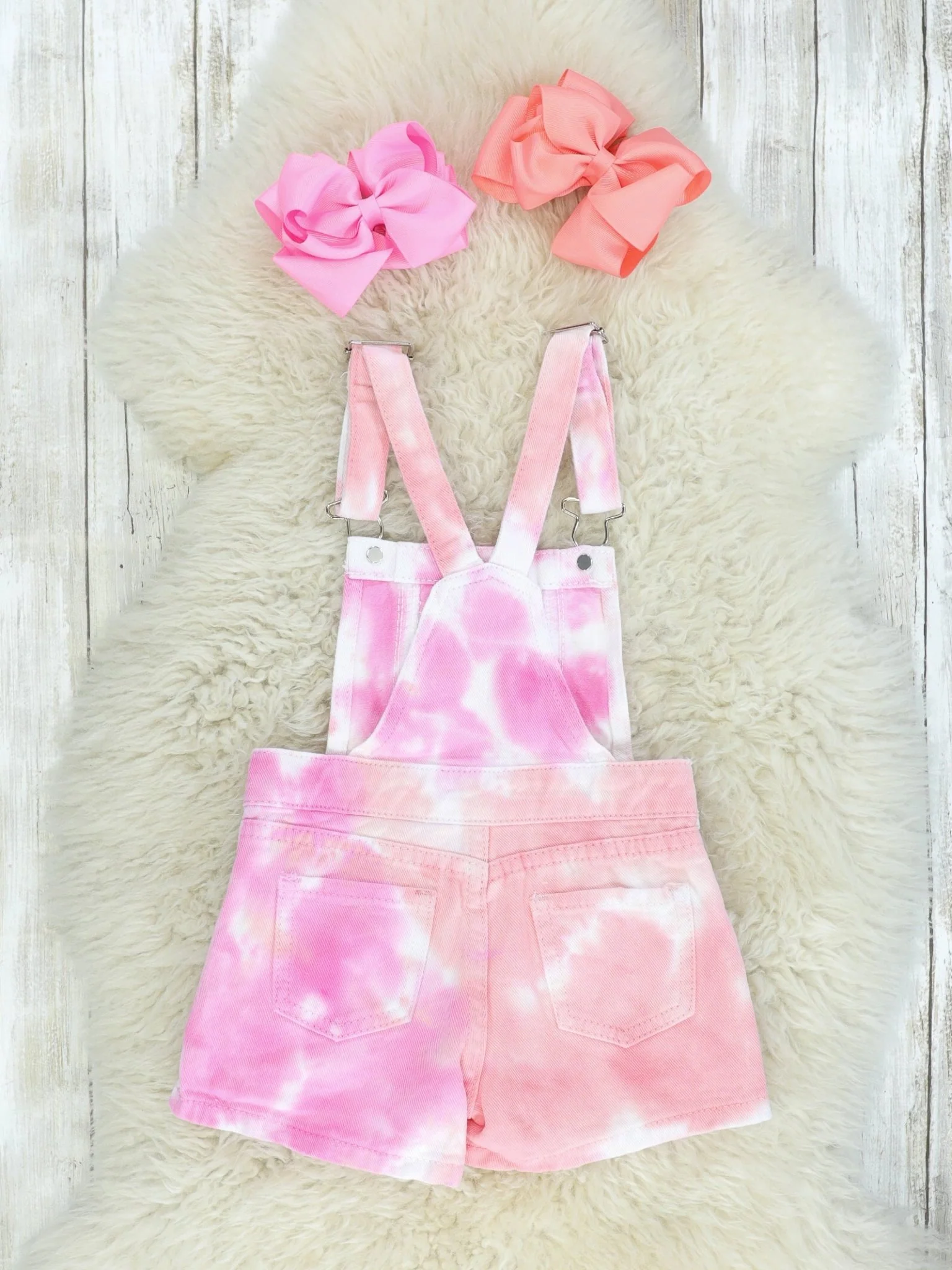 Pink & Orange Tie Dye Overalls - Image 2