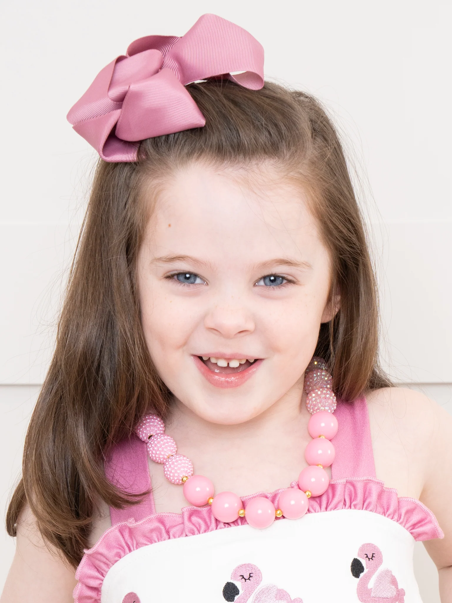 Pink & Pearl Sparkle Bubblegum Necklace - Image 2
