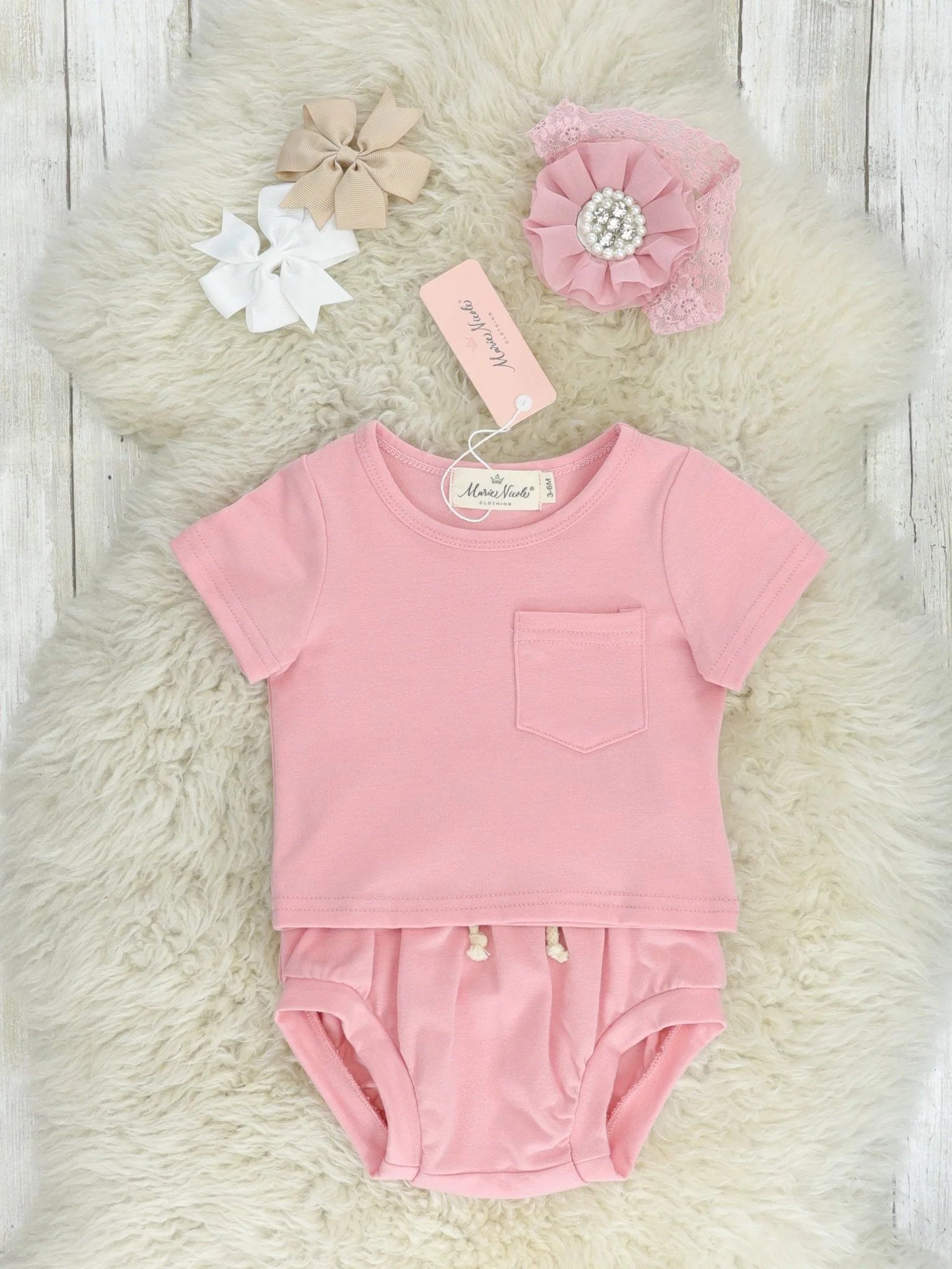Pink Pocket Bloomers Outfit