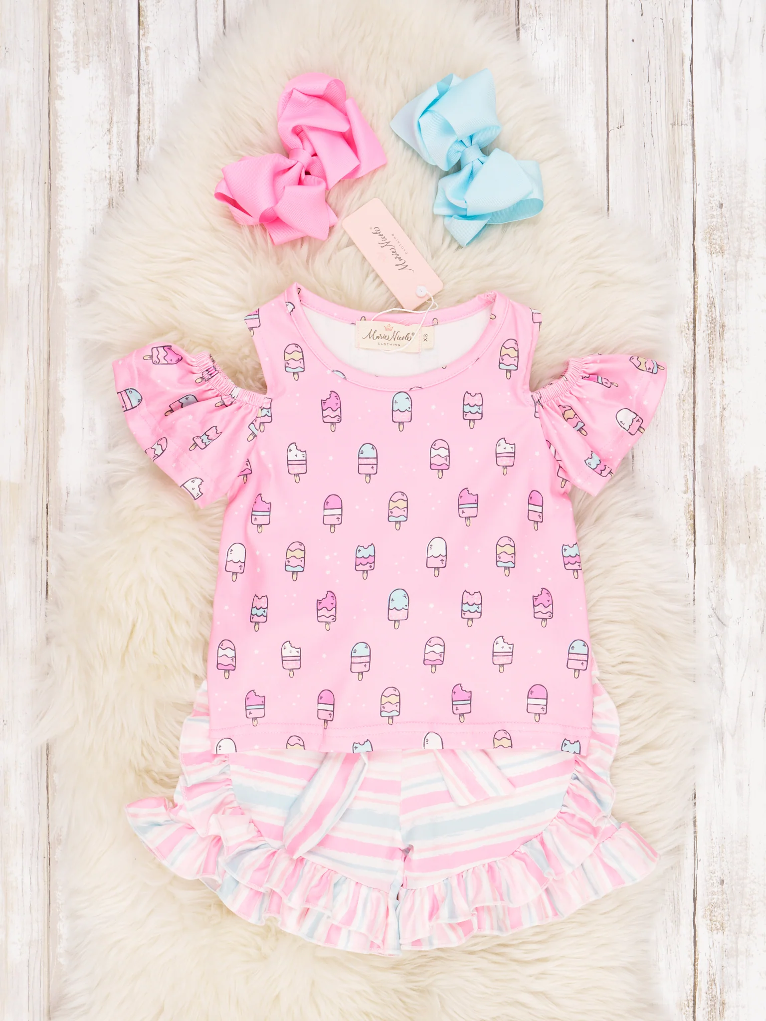 Pink Popsicle Ruffle Outfit