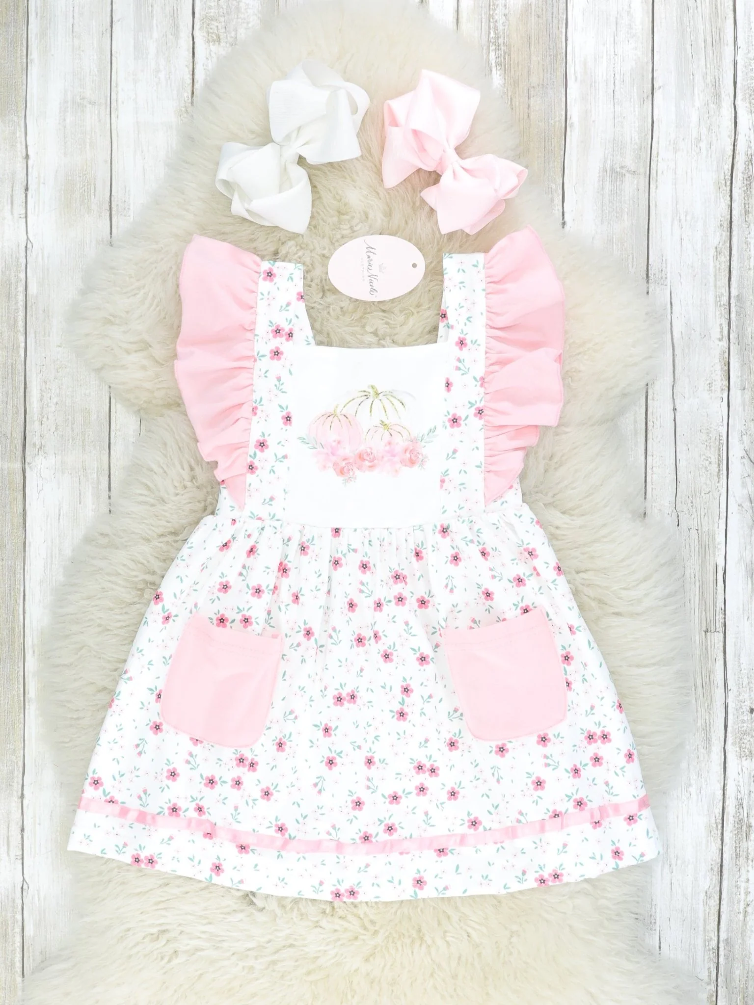 Pink Pumpkin Floral Dress