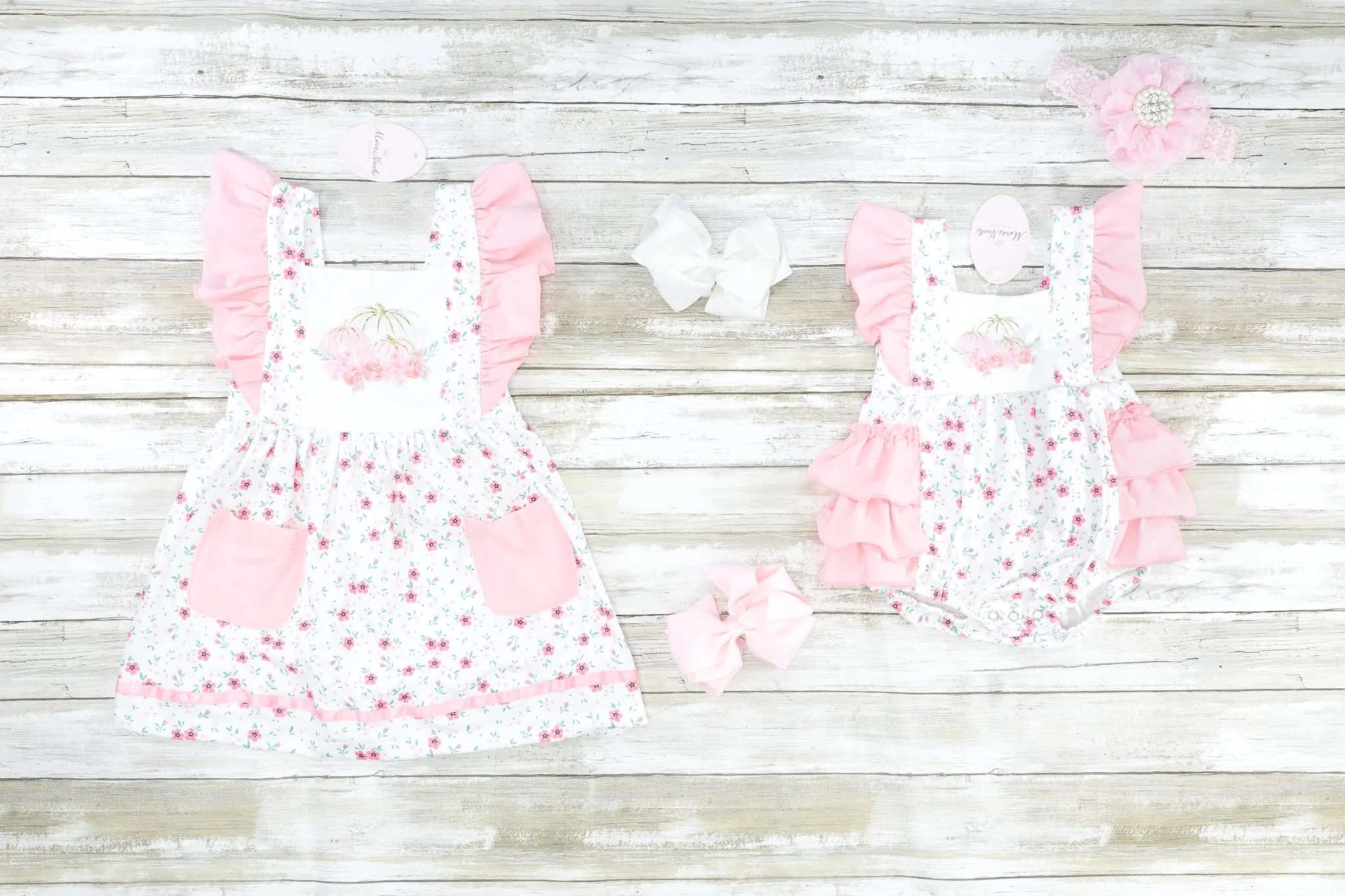 Pink Pumpkin Floral Dress - Image 2