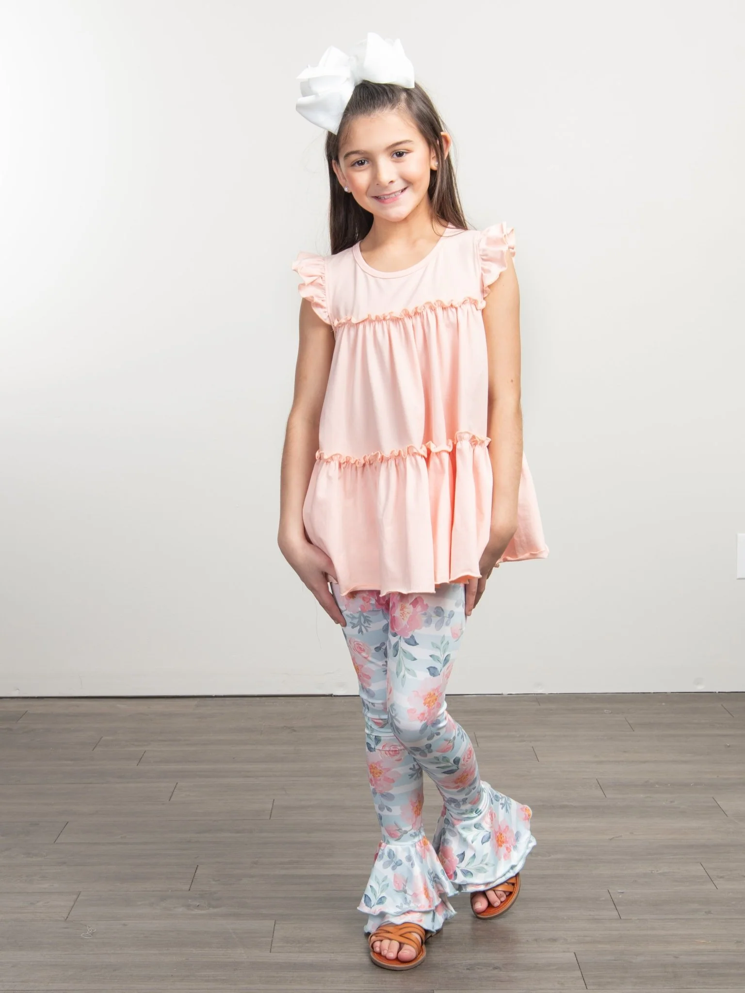 Pink Rose Tiered Bell Bottoms - Image 3