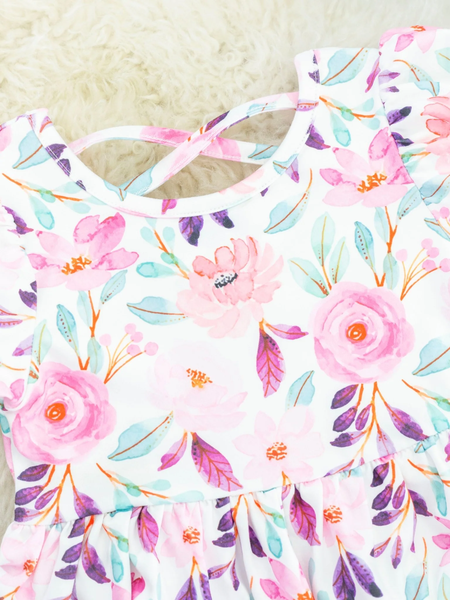 Pink Rose Tiered Dress - Image 3