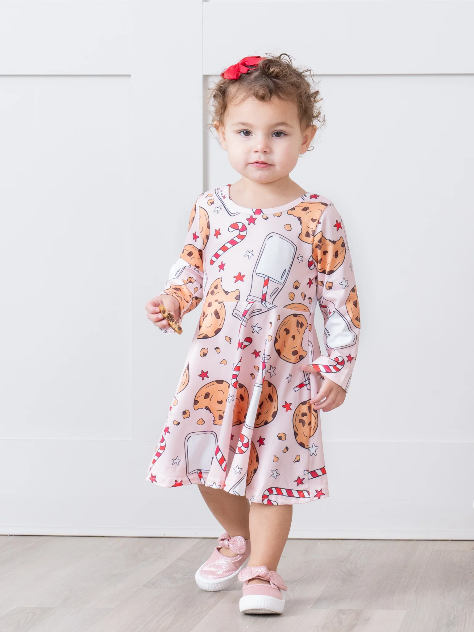 Pink Santa Treats Swing Dress - Image 3
