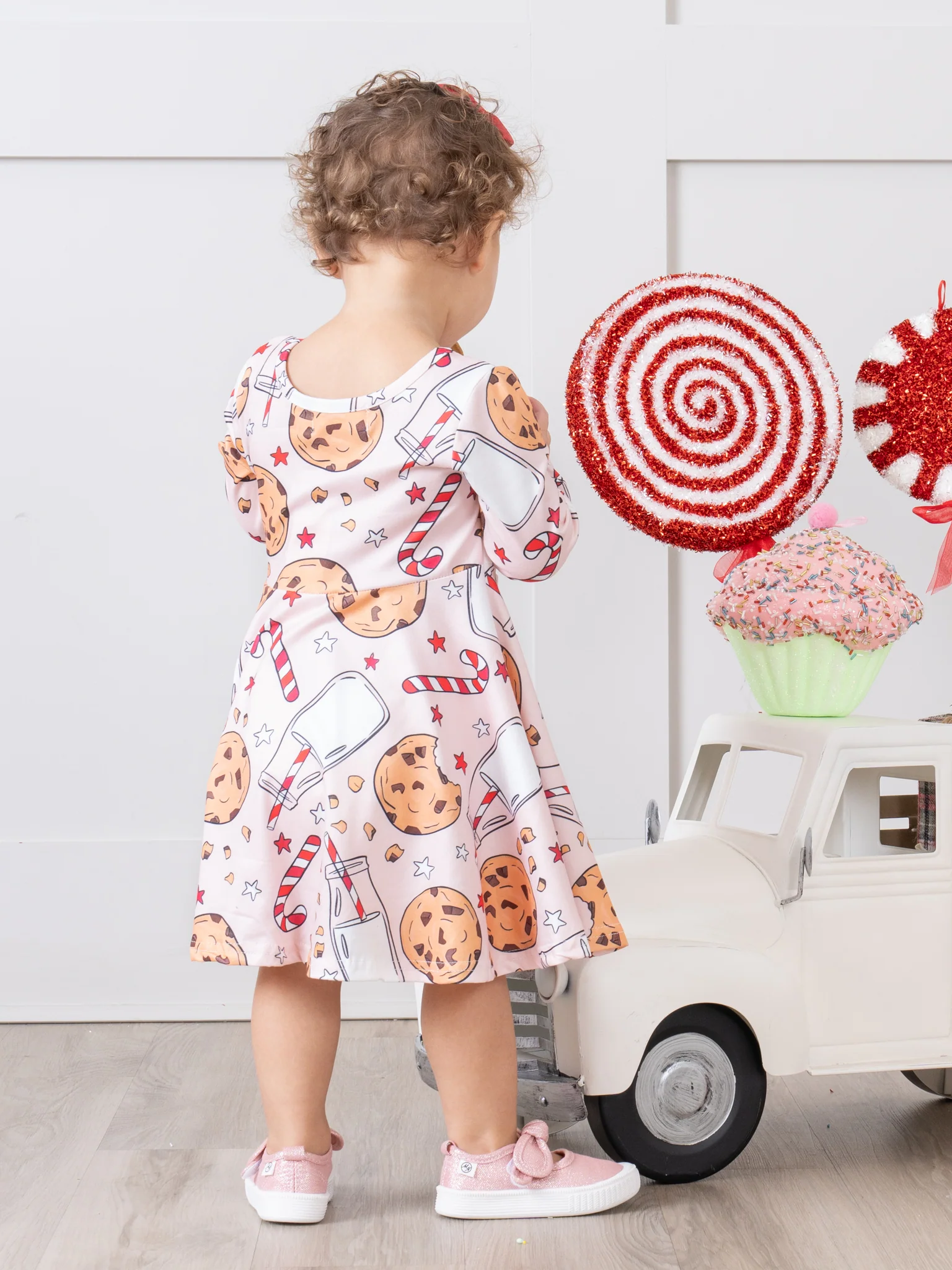 Pink Santa Treats Swing Dress - Image 4