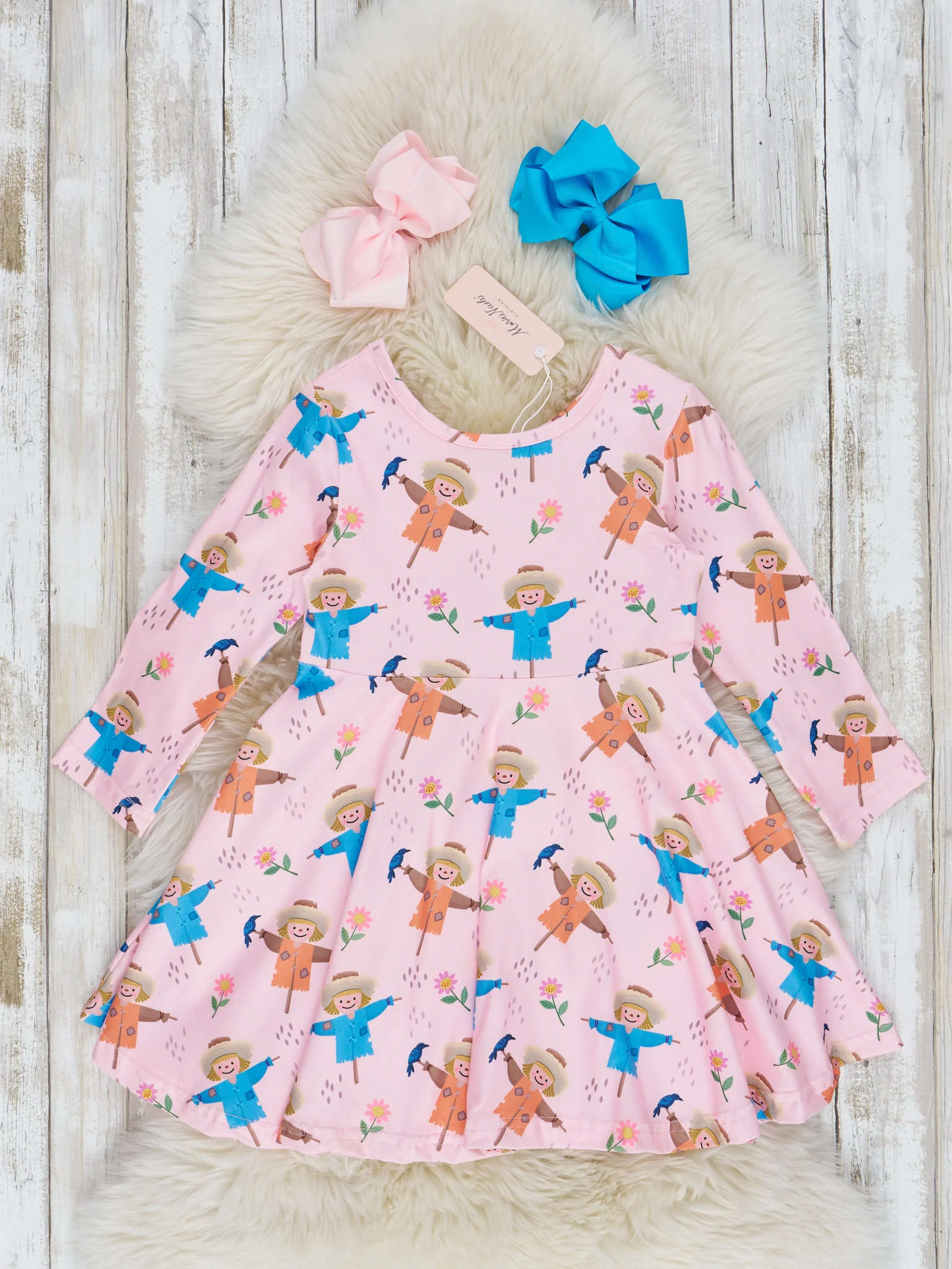 Pink Scarecrow Floral Swing Dress