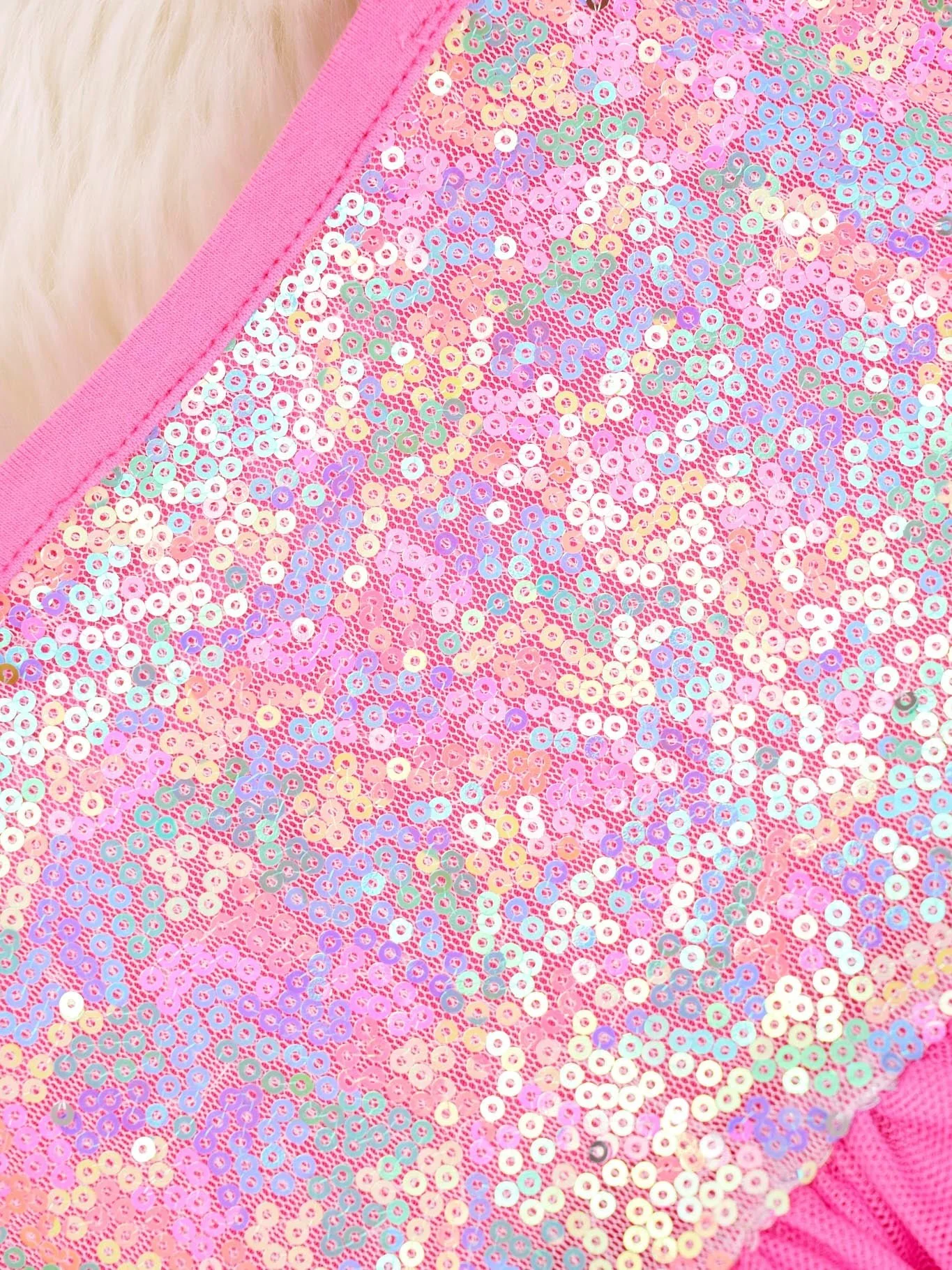 Pink Sequin Tulle Tank Dress - Image 3