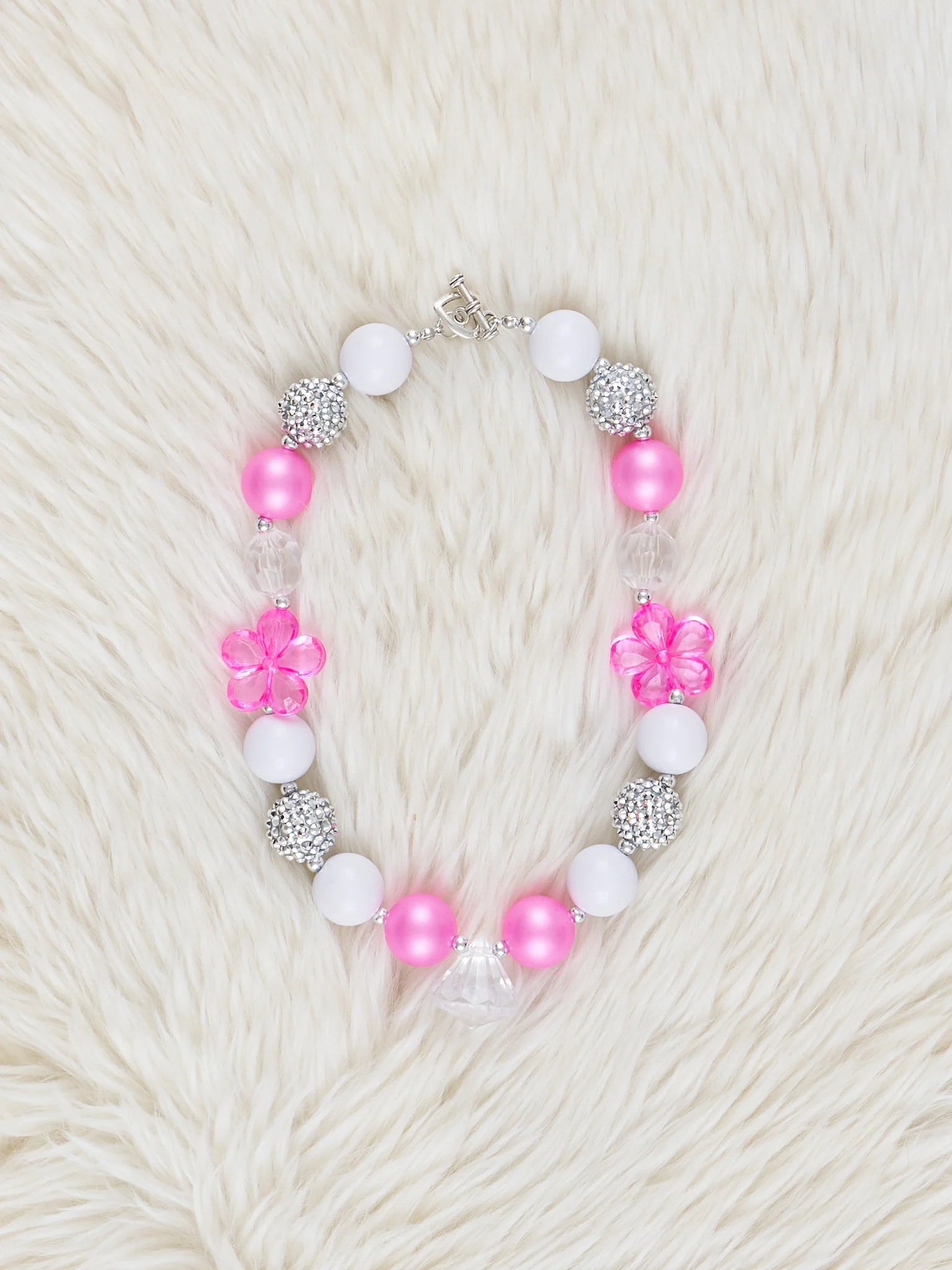 Pink Sparkles Bubblegum Necklace
