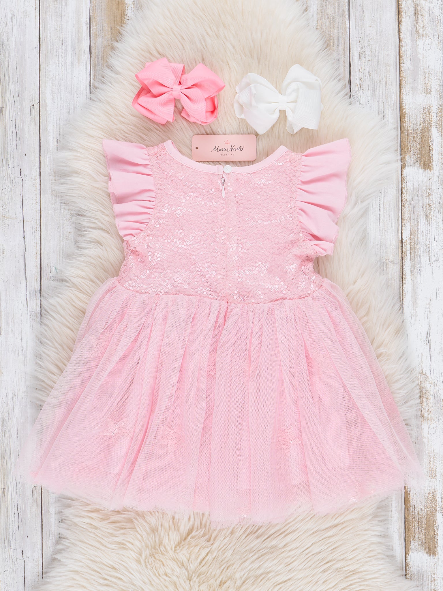 Pink Starry Flutter Tulle Dress - Image 2