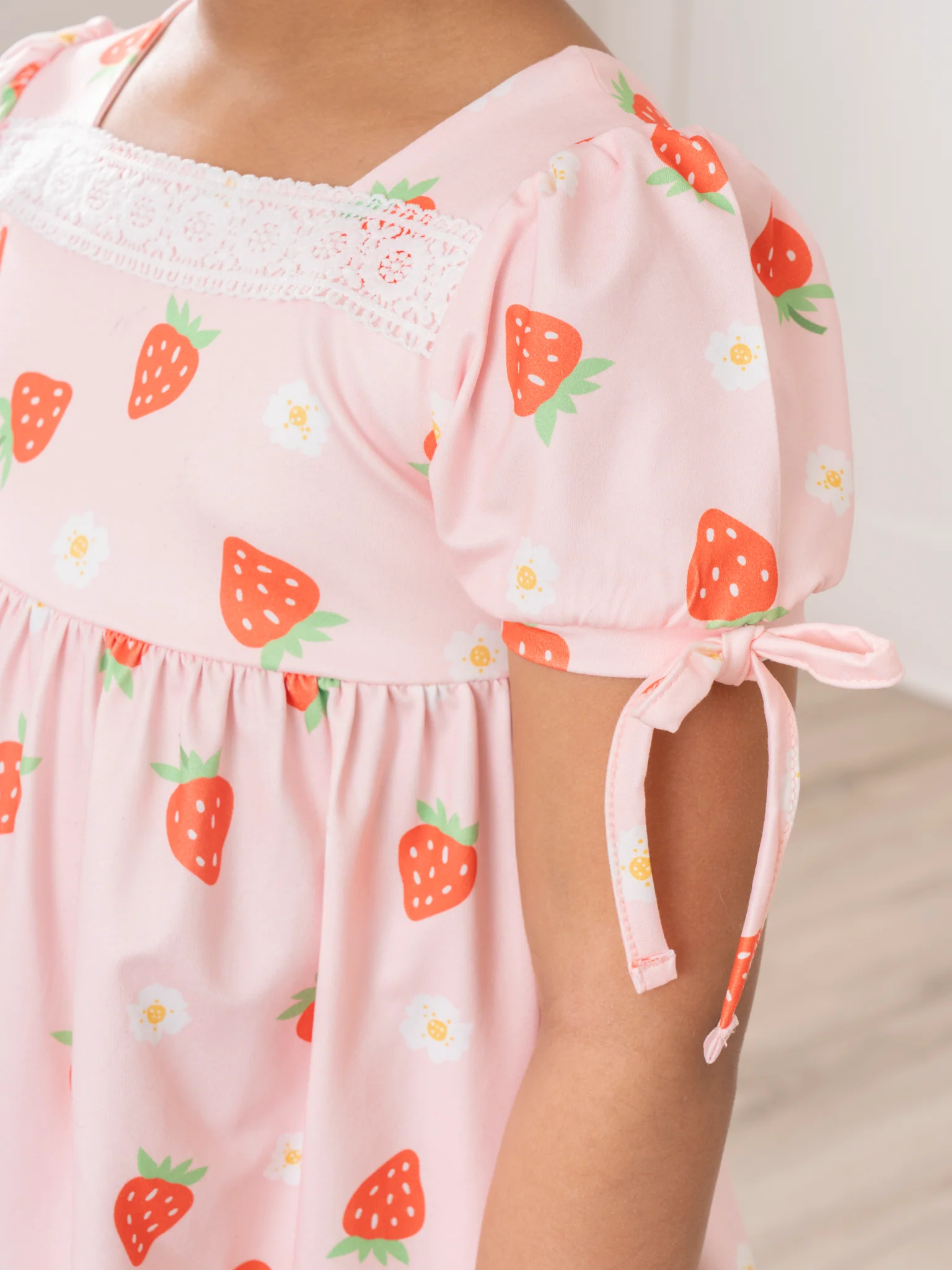Pink Strawberry Patch Lace Outfit - Image 4