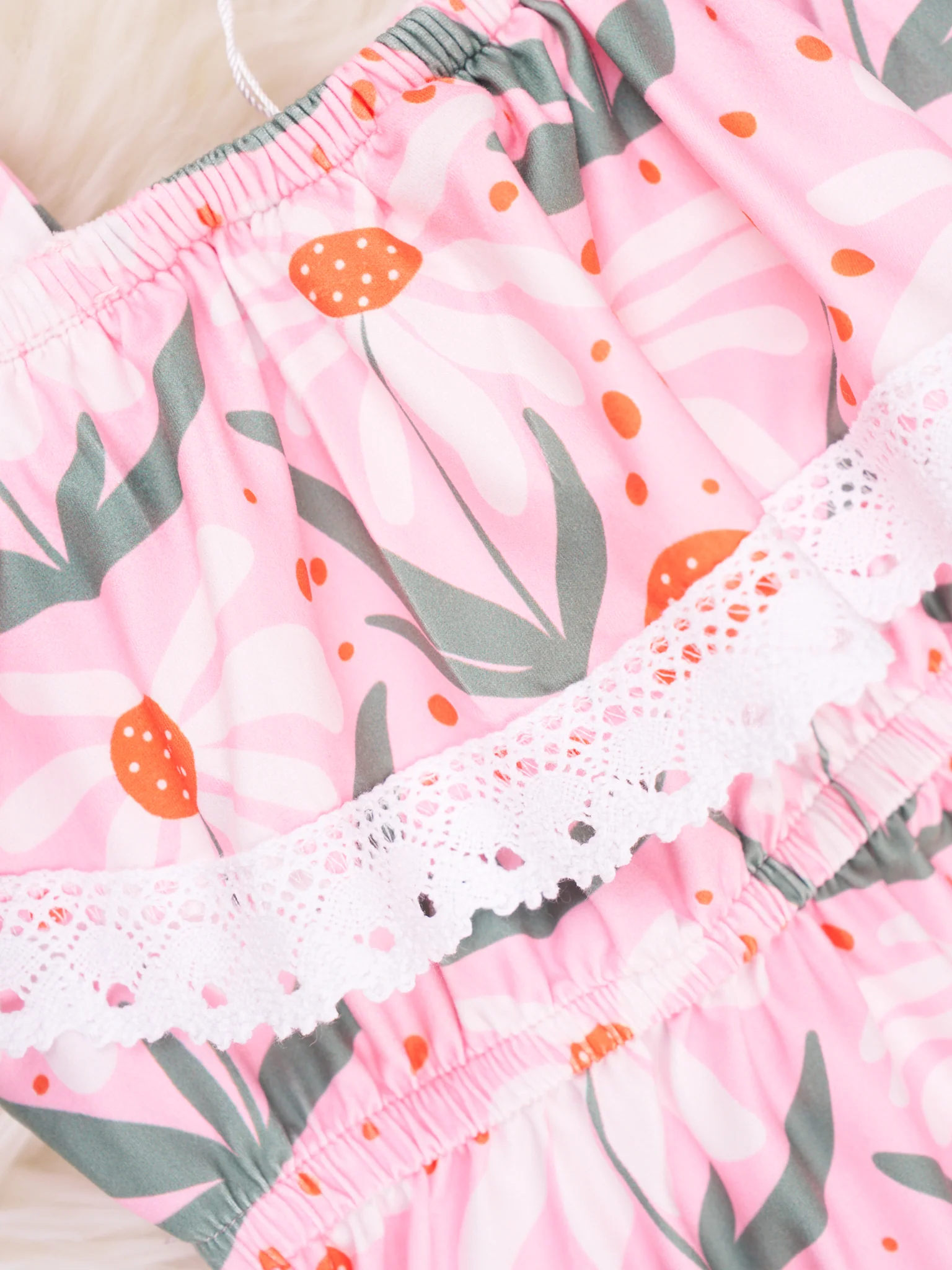 Pink Summer Daisy Ruffle Jumpsuit - Image 2