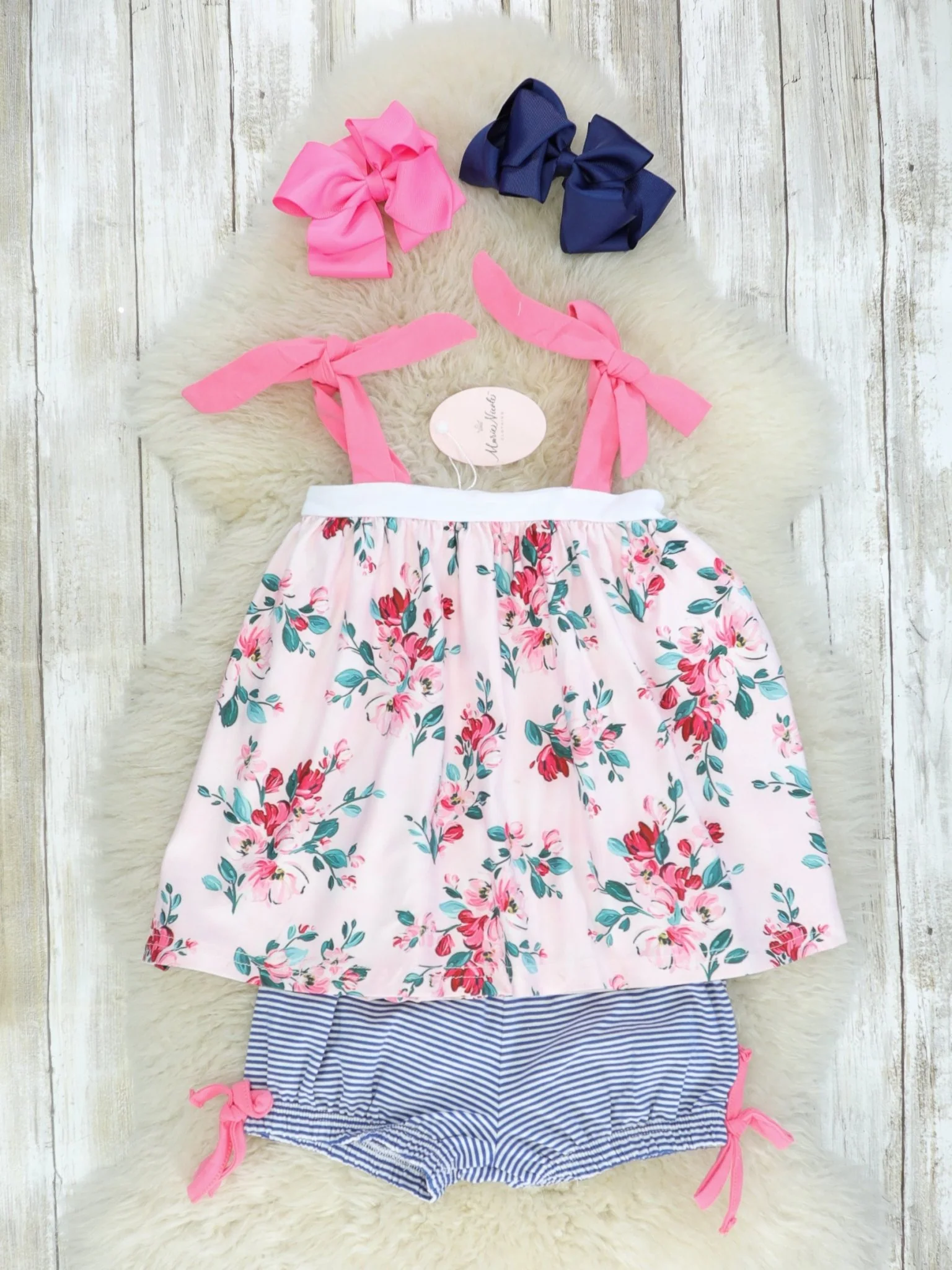 Pink Swing Tank & Shorts Outfit
