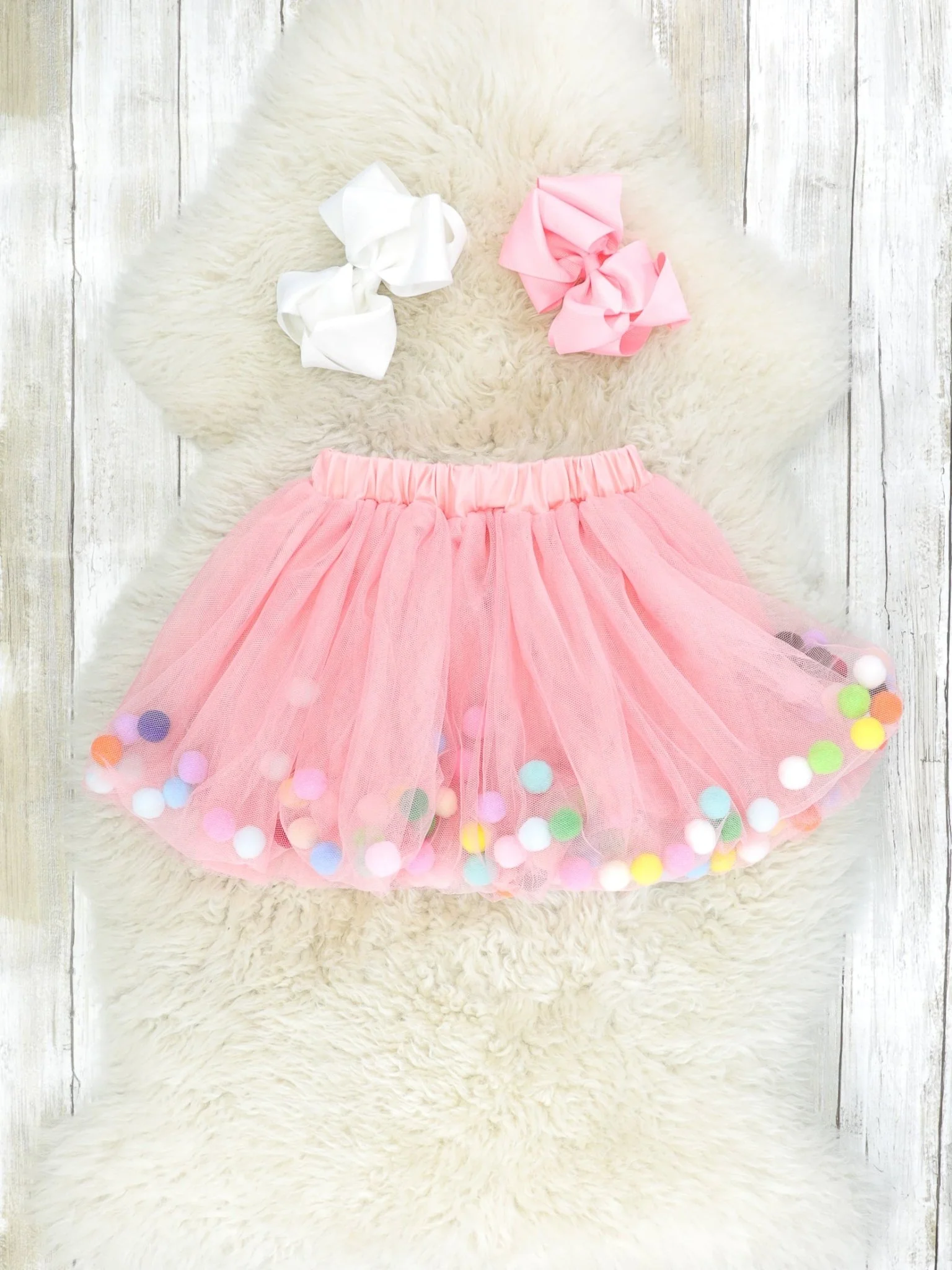 Pink Turkey Pom Pom 3 Piece Set - Image 2