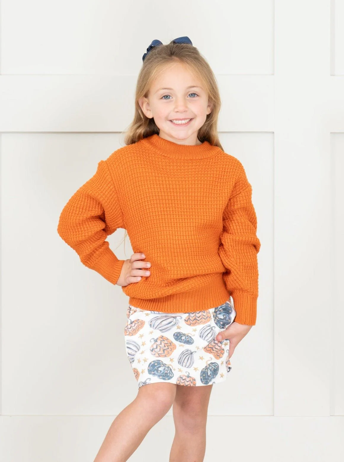 Pink Waffle Knit Sweater & Ghost Skirt Outfit - Image 3