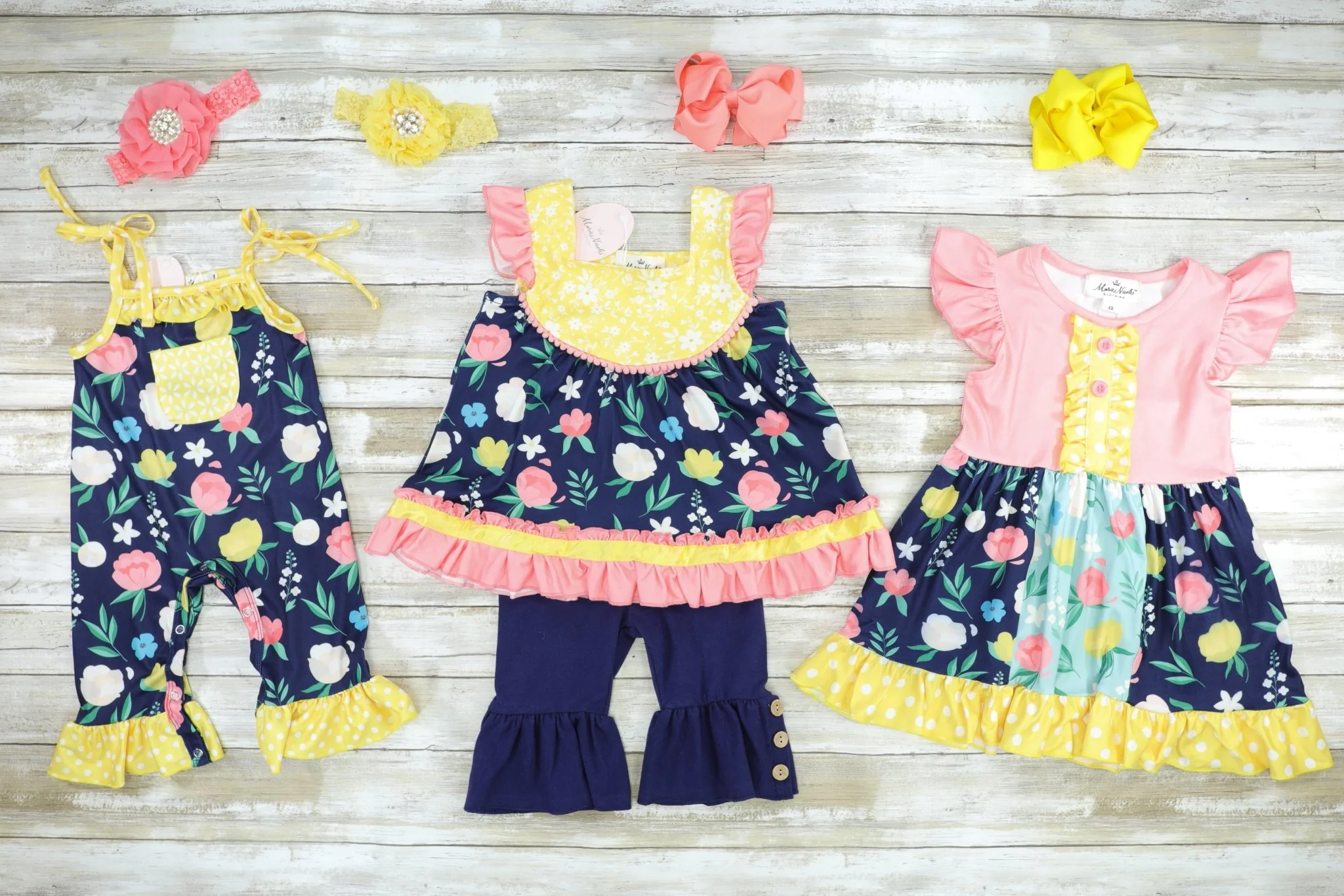 Pink & Yellow Floral Ruffle Dress - Image 2