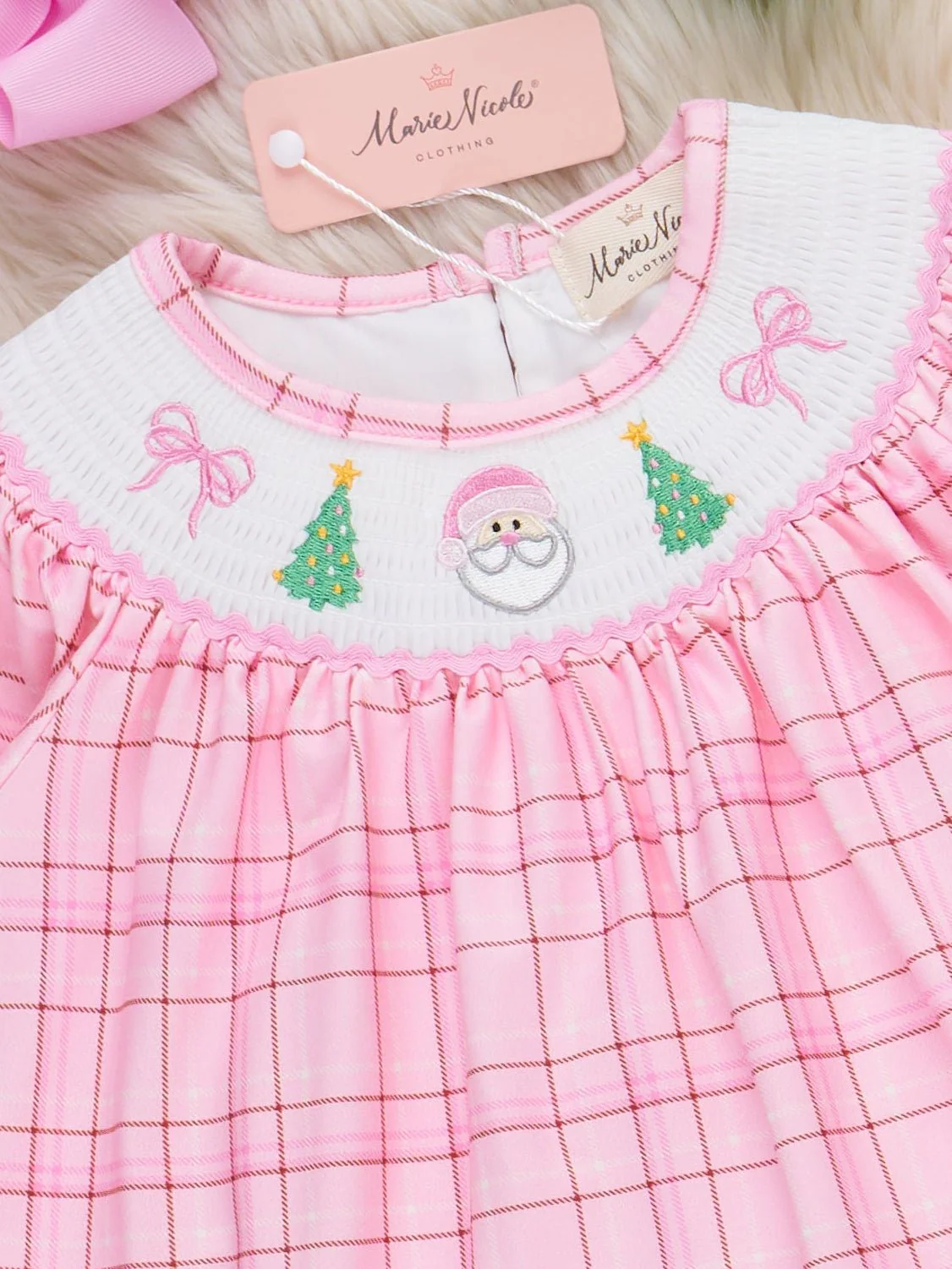Plaid Christmas Delight Smocked Outfit - Image 2