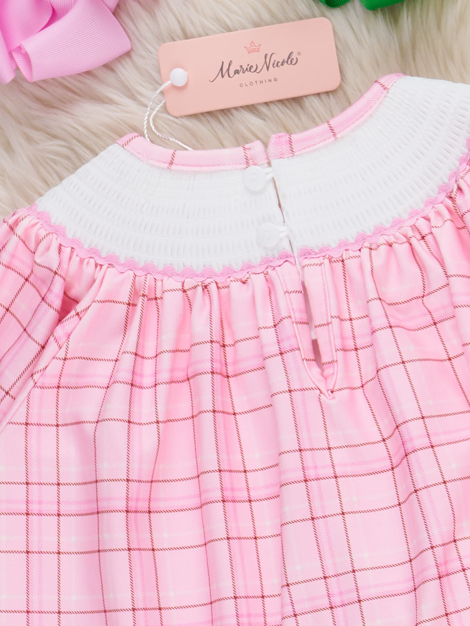 Plaid Christmas Delight Smocked Outfit - Image 4