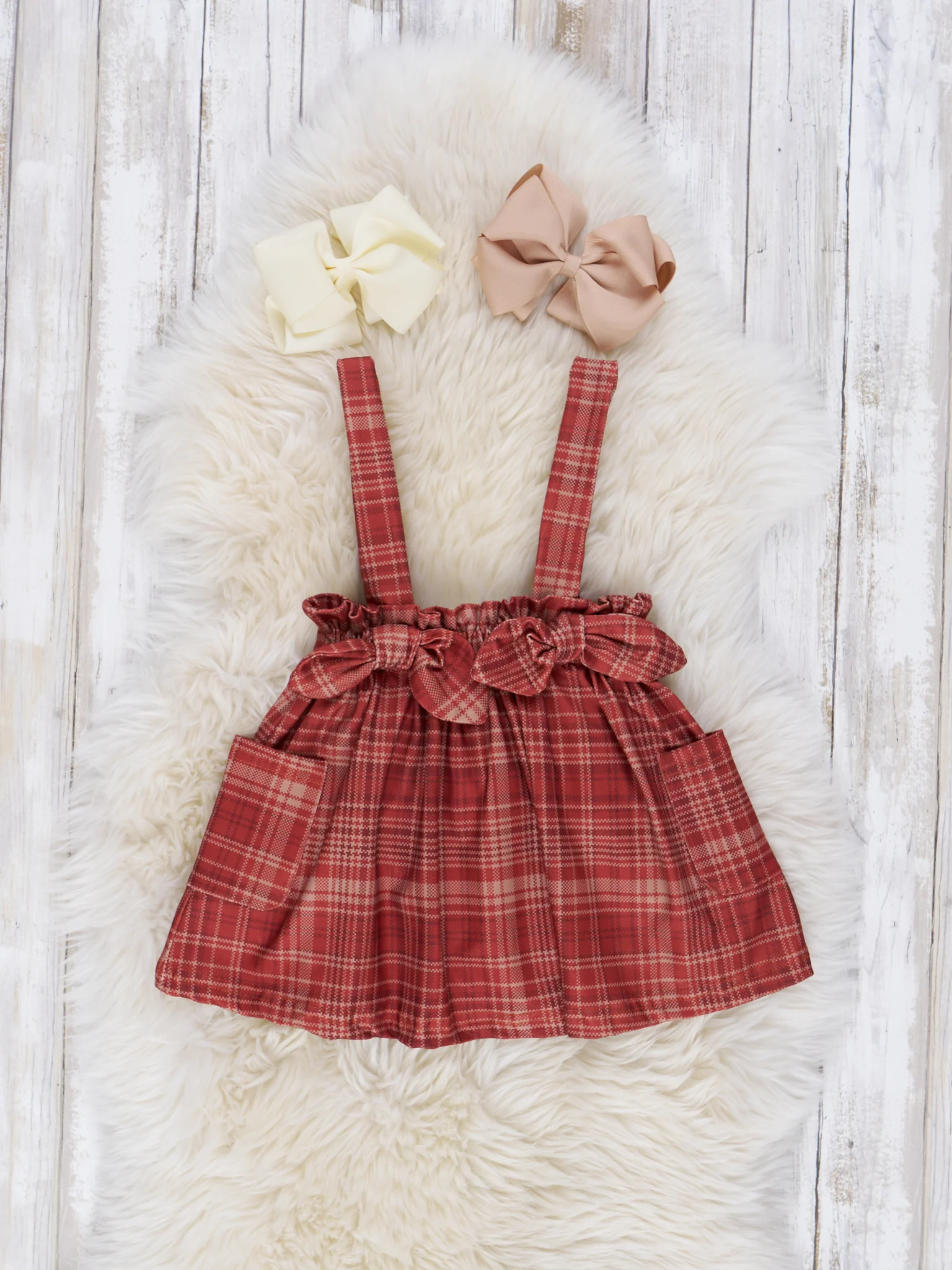 Plaid Overall Ruffle Skirt Set - Image 11