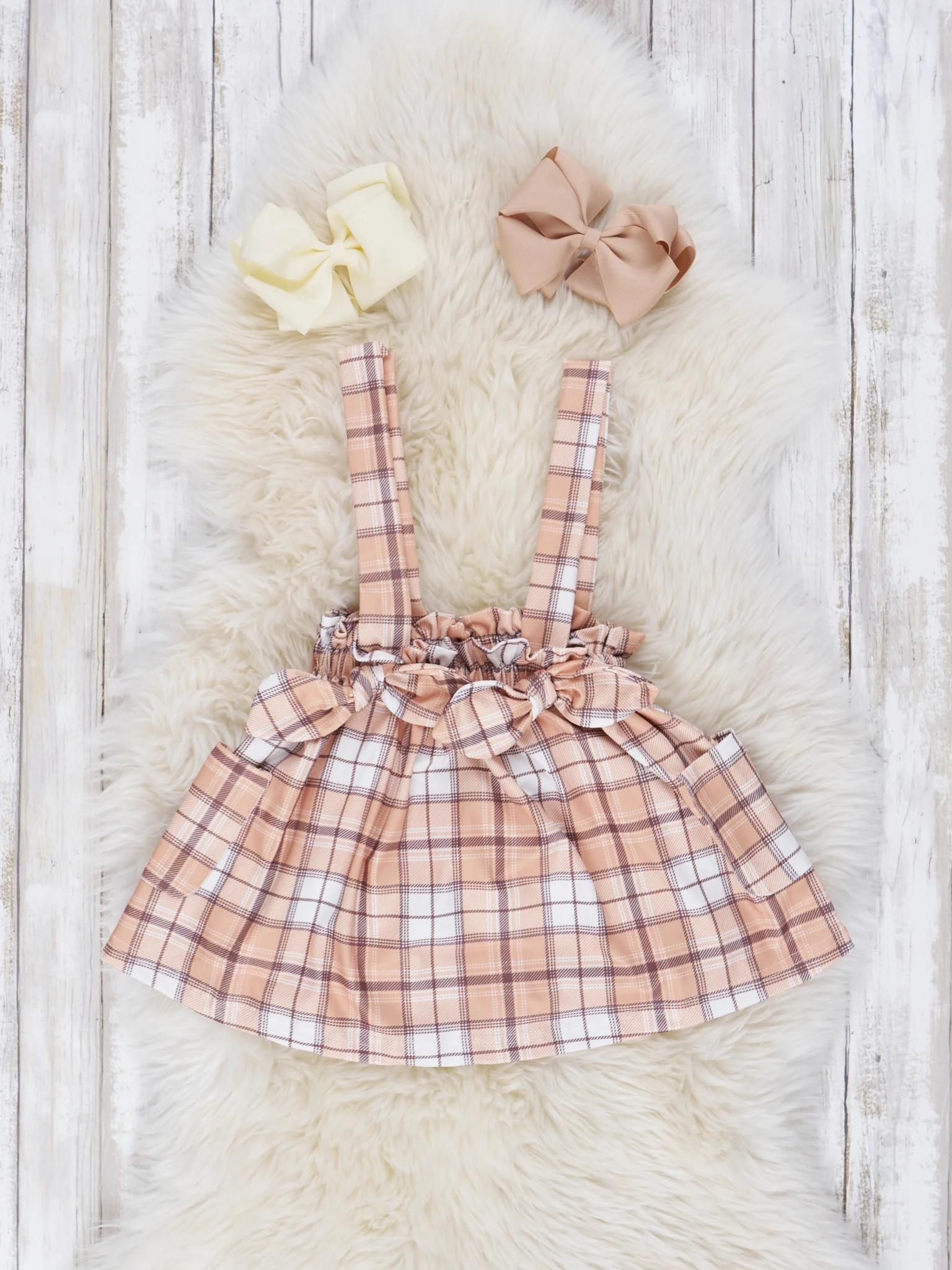 Plaid Overall Ruffle Skirt Set - Image 9