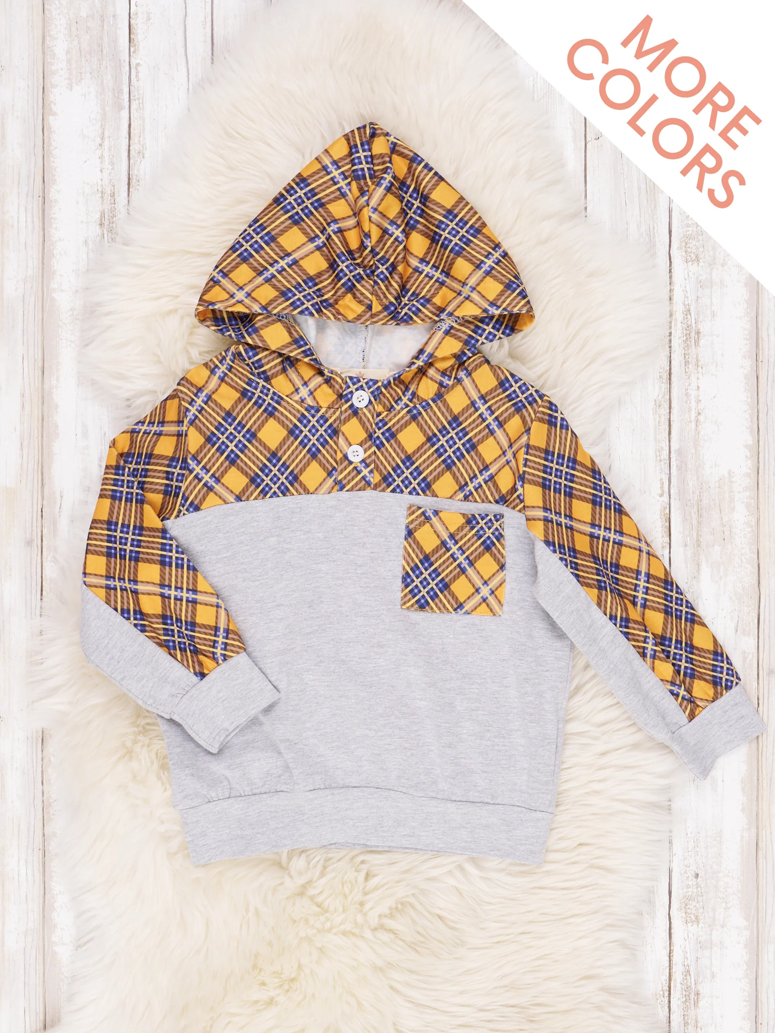 Plaid Pocket Hoodie