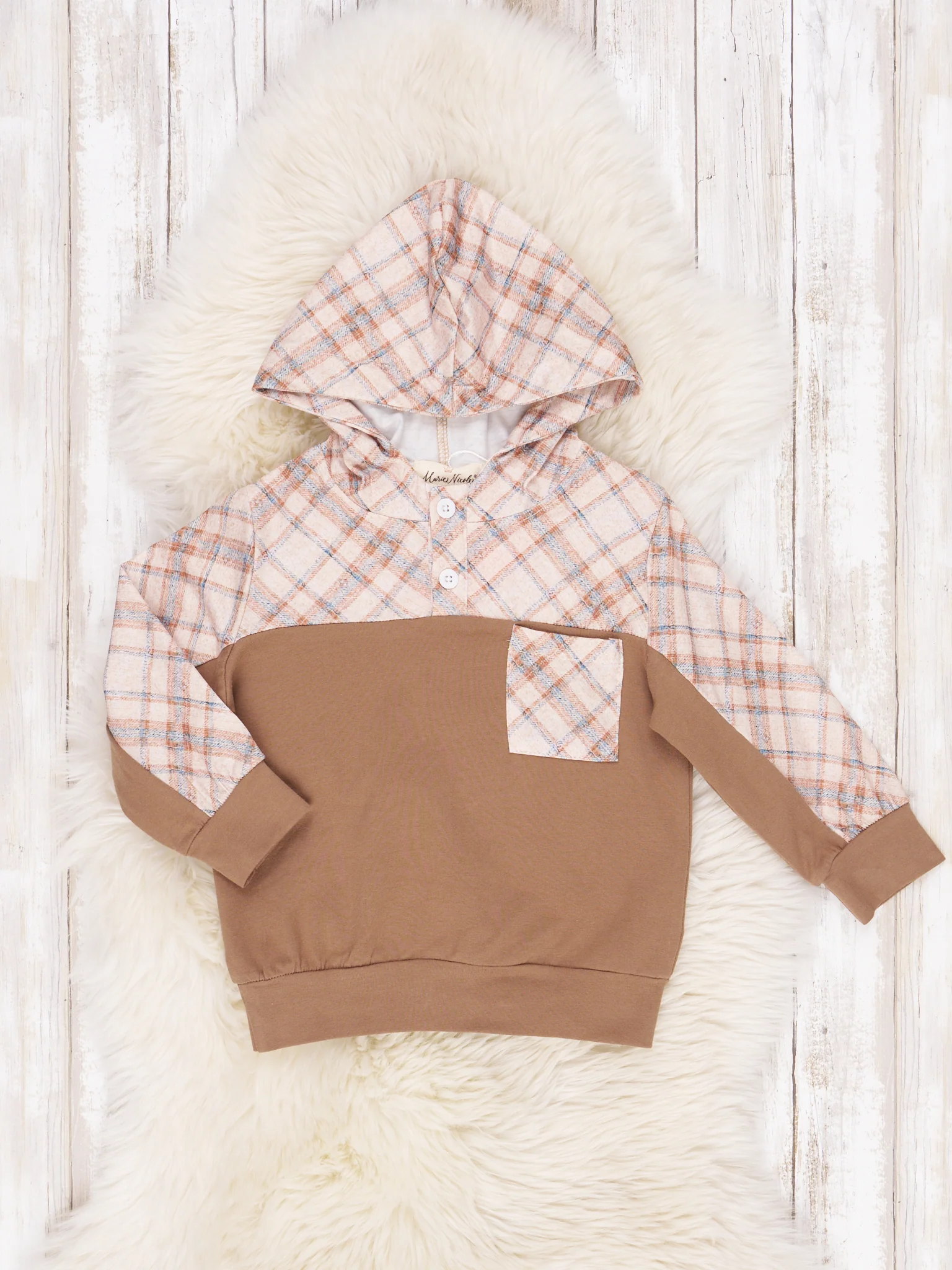 Plaid Pocket Hoodie - Image 4