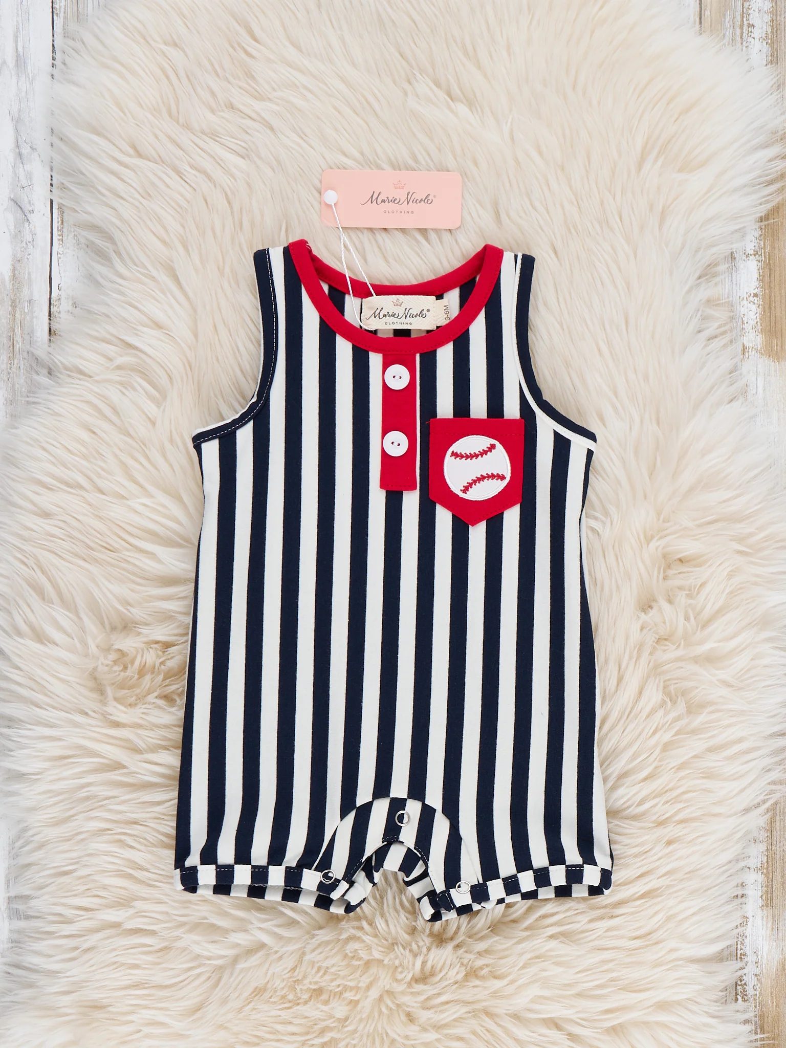 Play Ball Pocket Embroidered Cotton Johnny