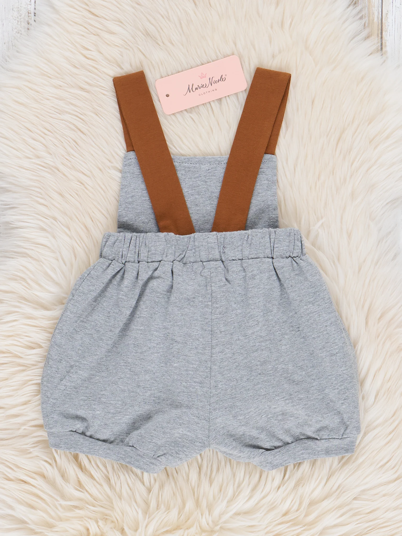 Pleated Overalls - Grey - Image 3