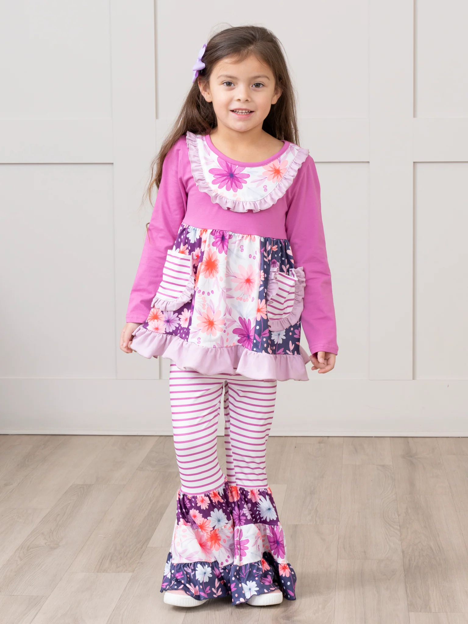 Pocket Flara Bells Outfit - Magenta - Image 4