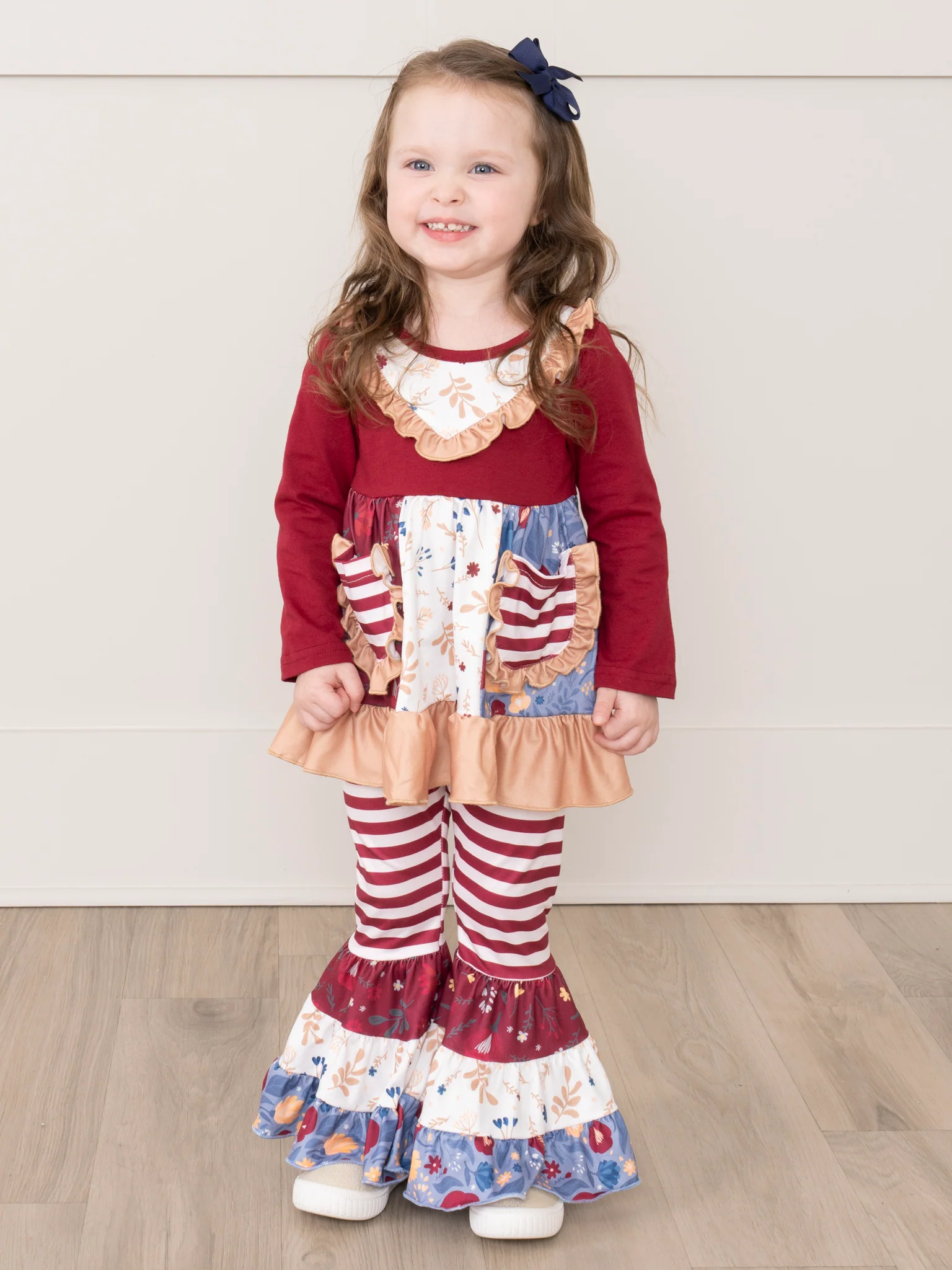 Pocket Flara Bells Outfit - Maroon
