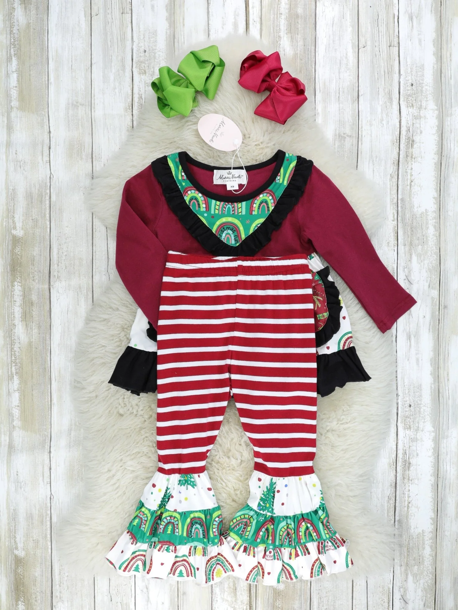 Pocket Flara Bells Outfit - Rainbow Christmas - Image 2