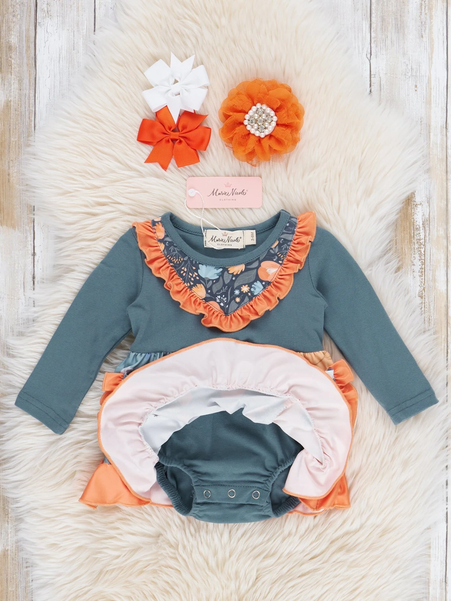 Pocket Flara Peplum Ruffle Bubble - Blue Grey - Image 3