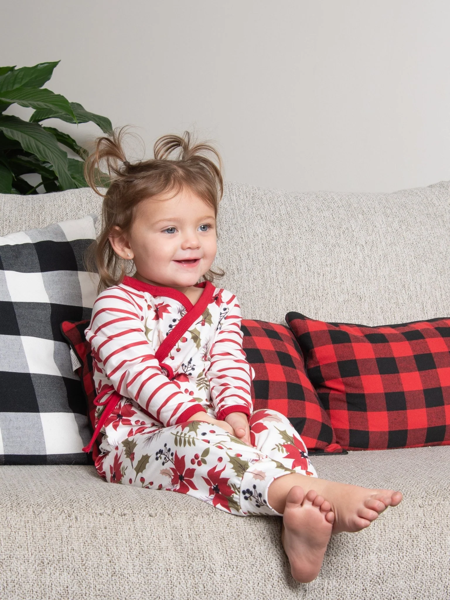 Poinsettia Raglan Romper