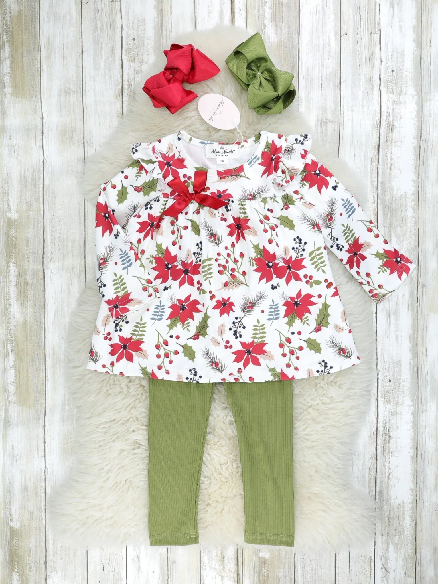 Poinsettia Ruffle Outfit