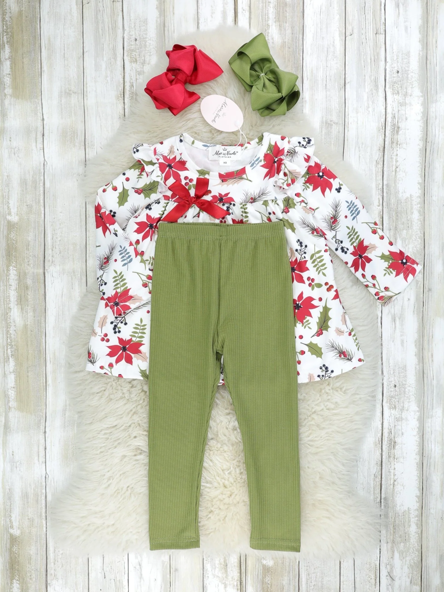 Poinsettia Ruffle Outfit - Image 2