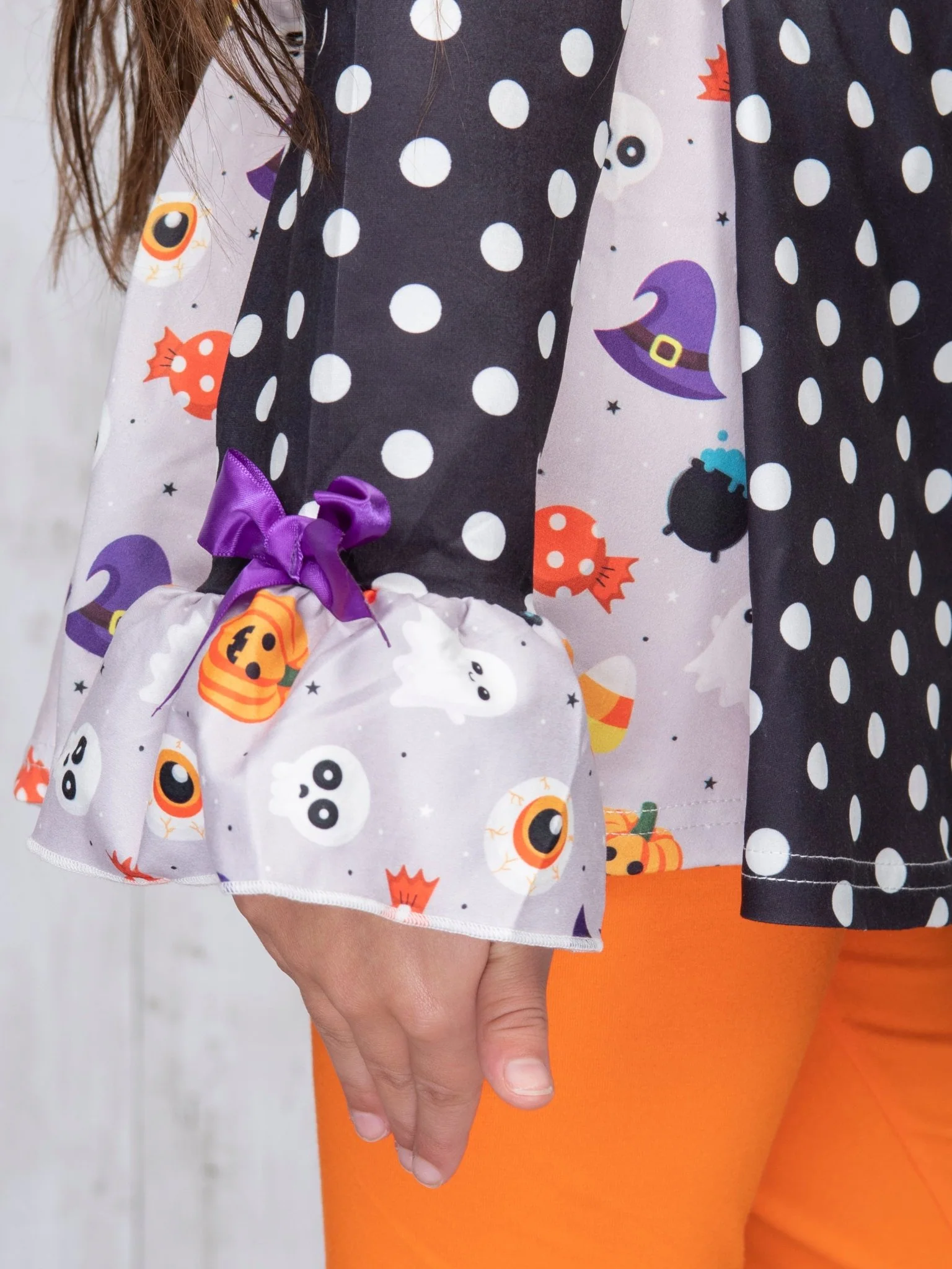 Polka Dot Candy Corn Ghost Outfit - Image 7