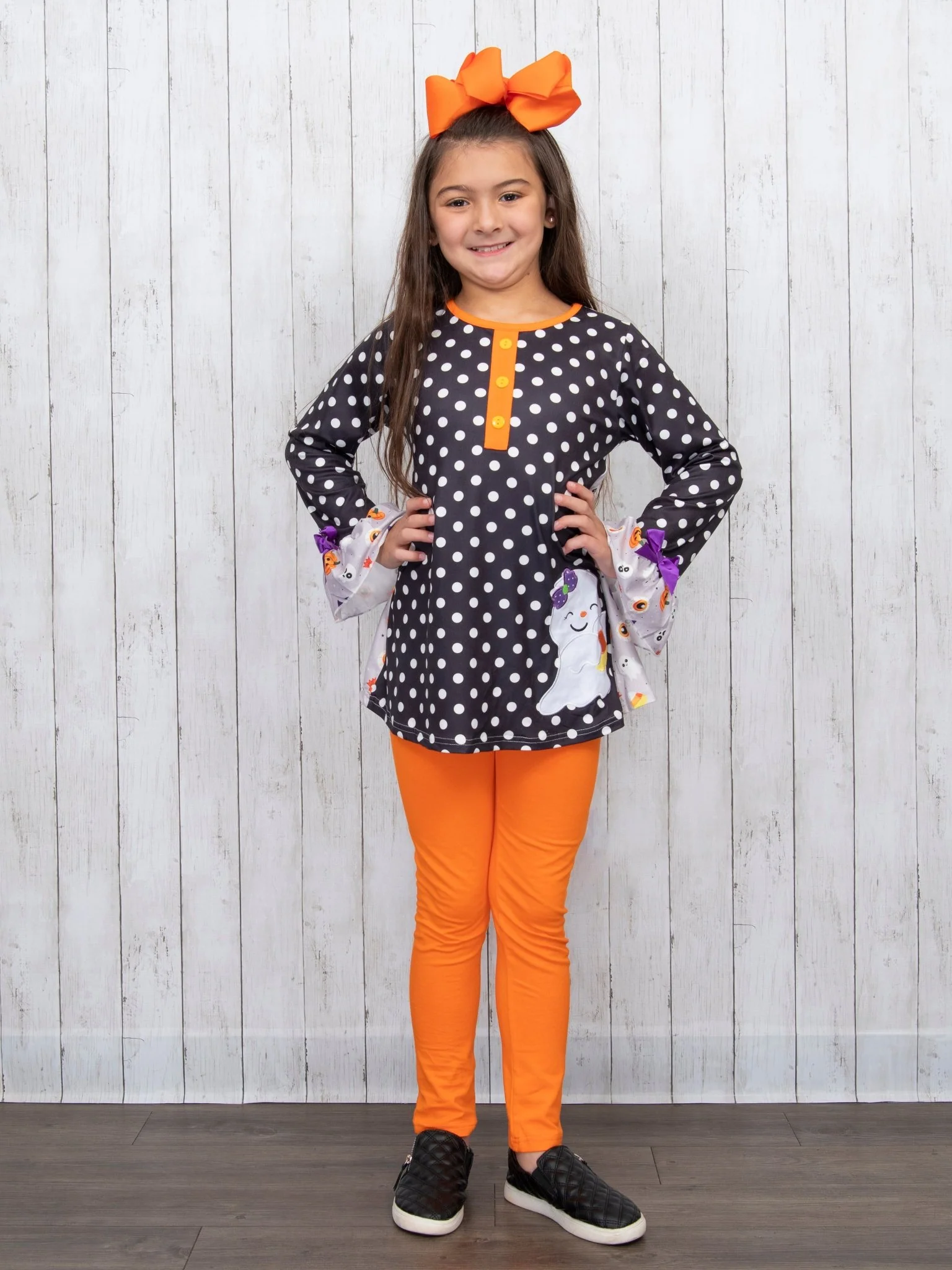 Polka Dot Candy Corn Ghost Outfit - Image 8