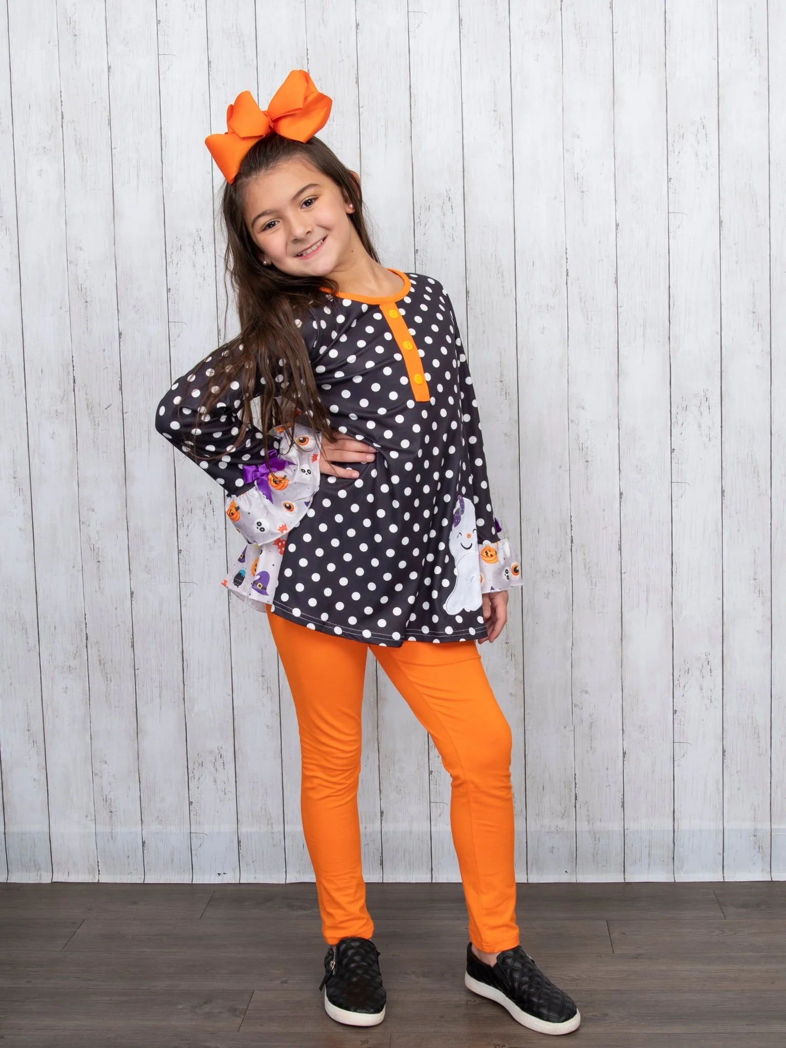 Polka Dot Candy Corn Ghost Outfit - Image 9