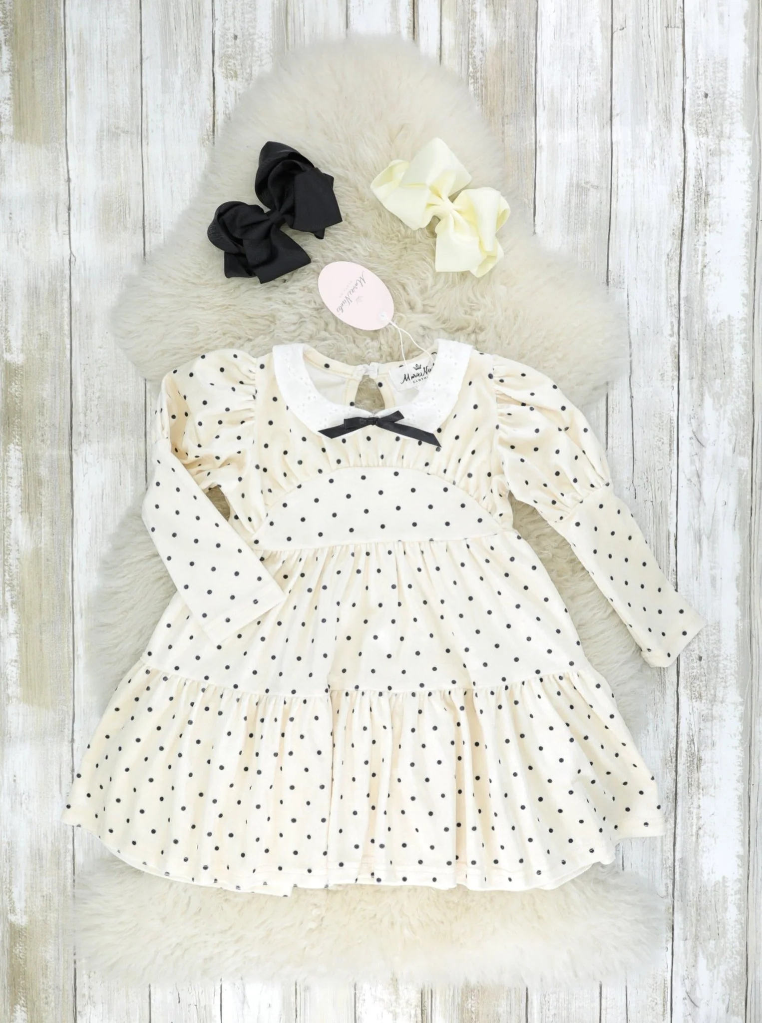 Polka Dot Vintage Tiered Dress