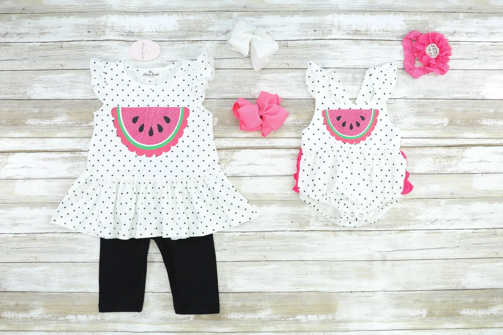 Polka Dotted Watermelon Capris Outfit - Image 2