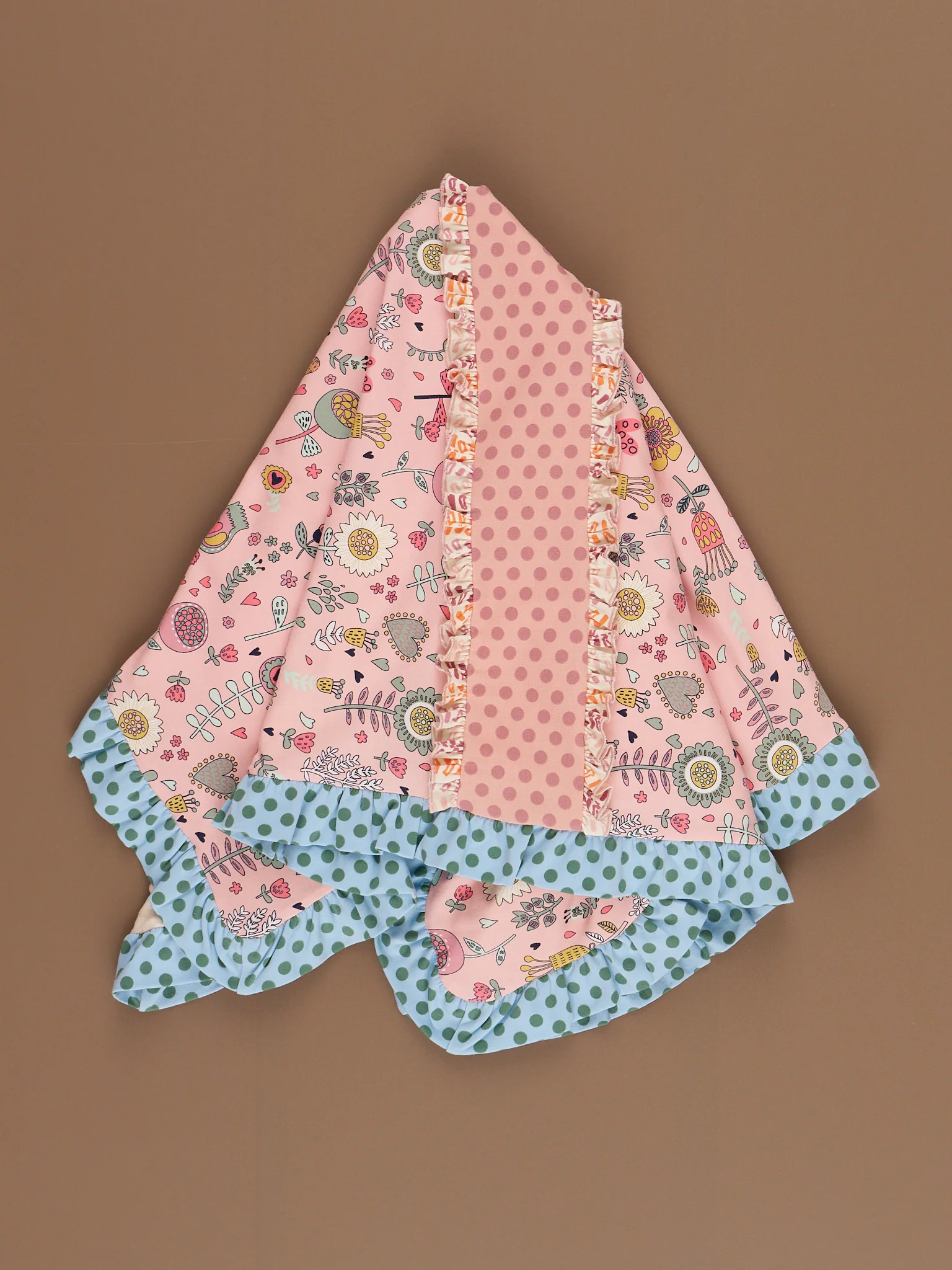 Poppy Sunshine Ruffle Minky Blanket