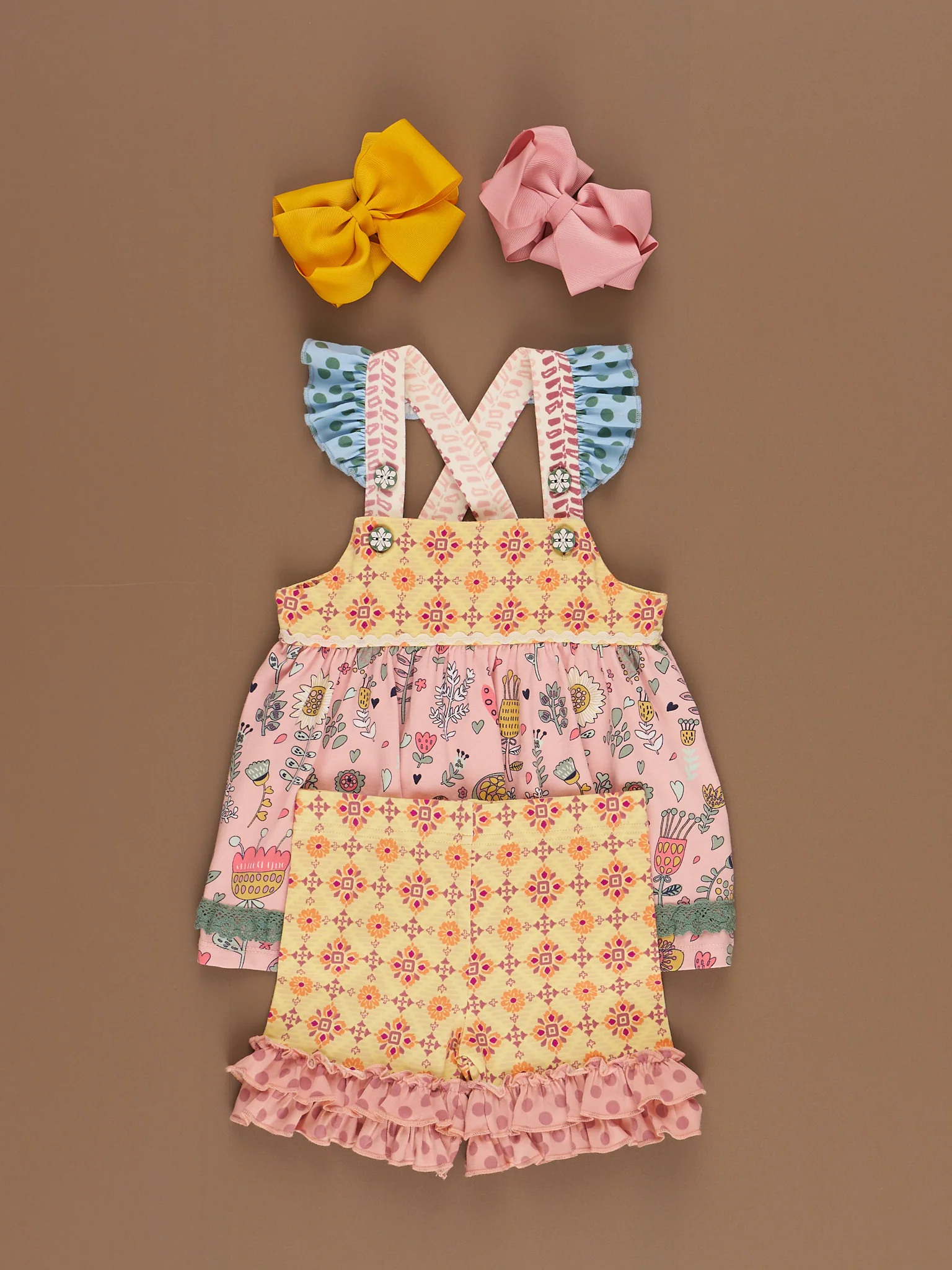 Poppy Sunshine Ruffle Shorts Outfit - Image 3