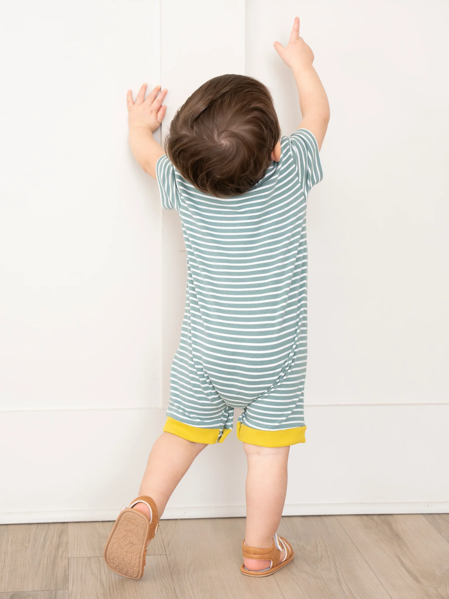 Poppy Sunshine Striped Pocket Romper - Image 4