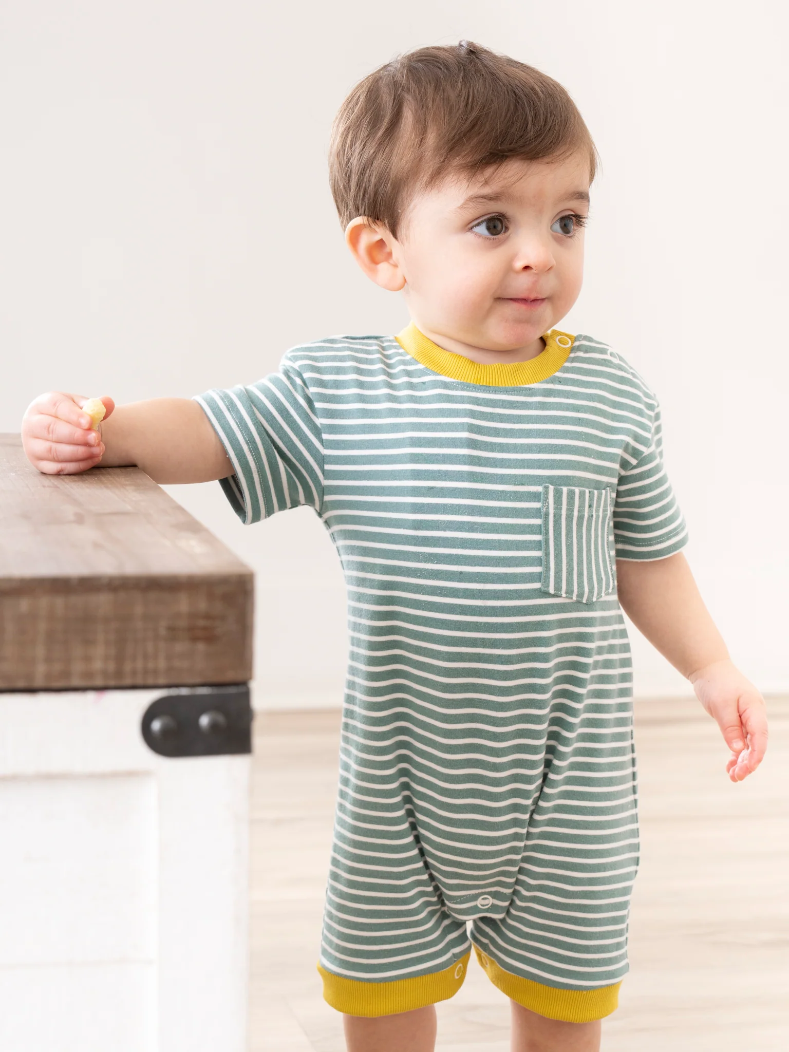 Poppy Sunshine Striped Pocket Romper - Image 6