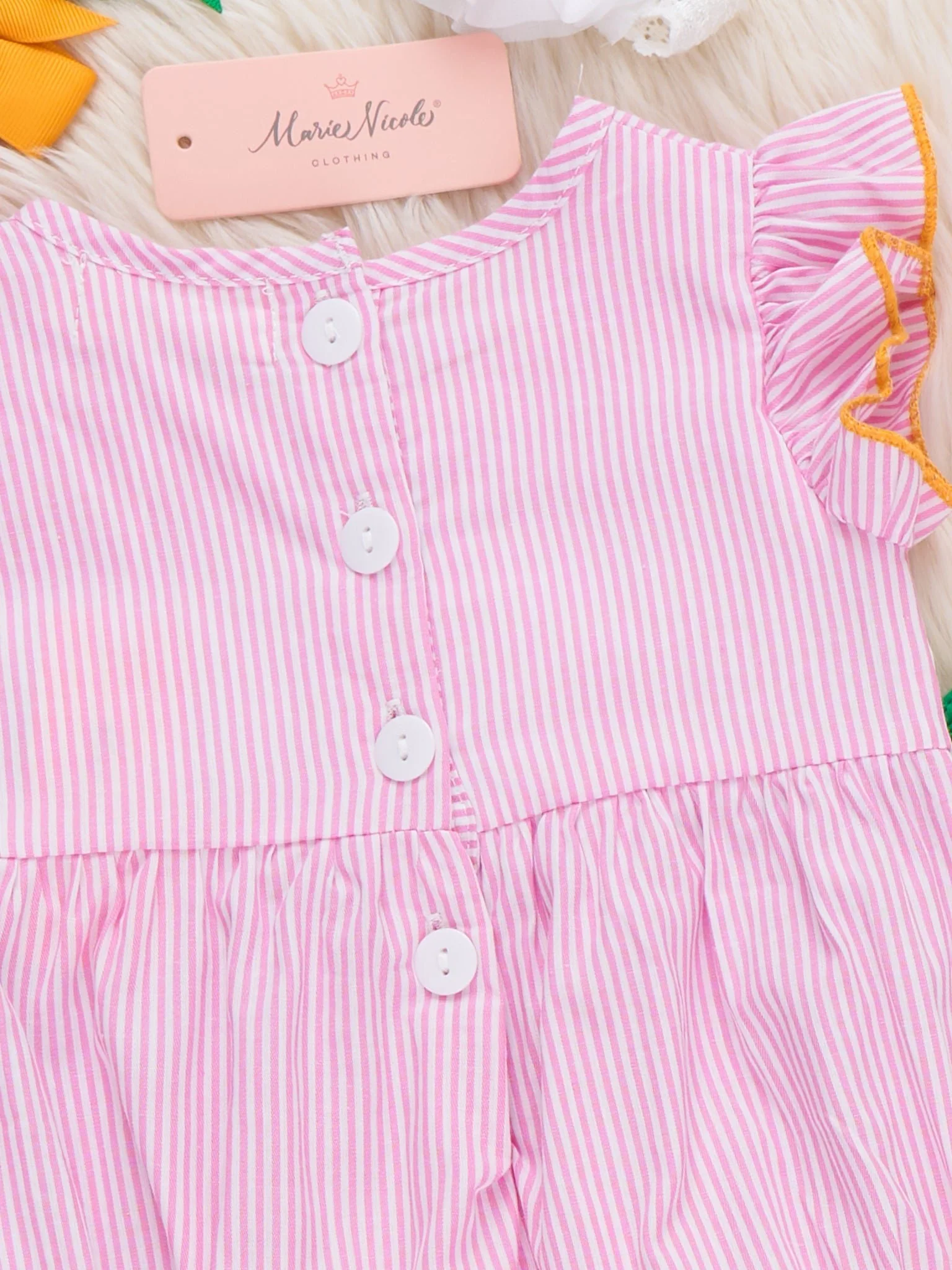 Pot o’ Gold Smocked Cotton Bubble Romper - Image 3
