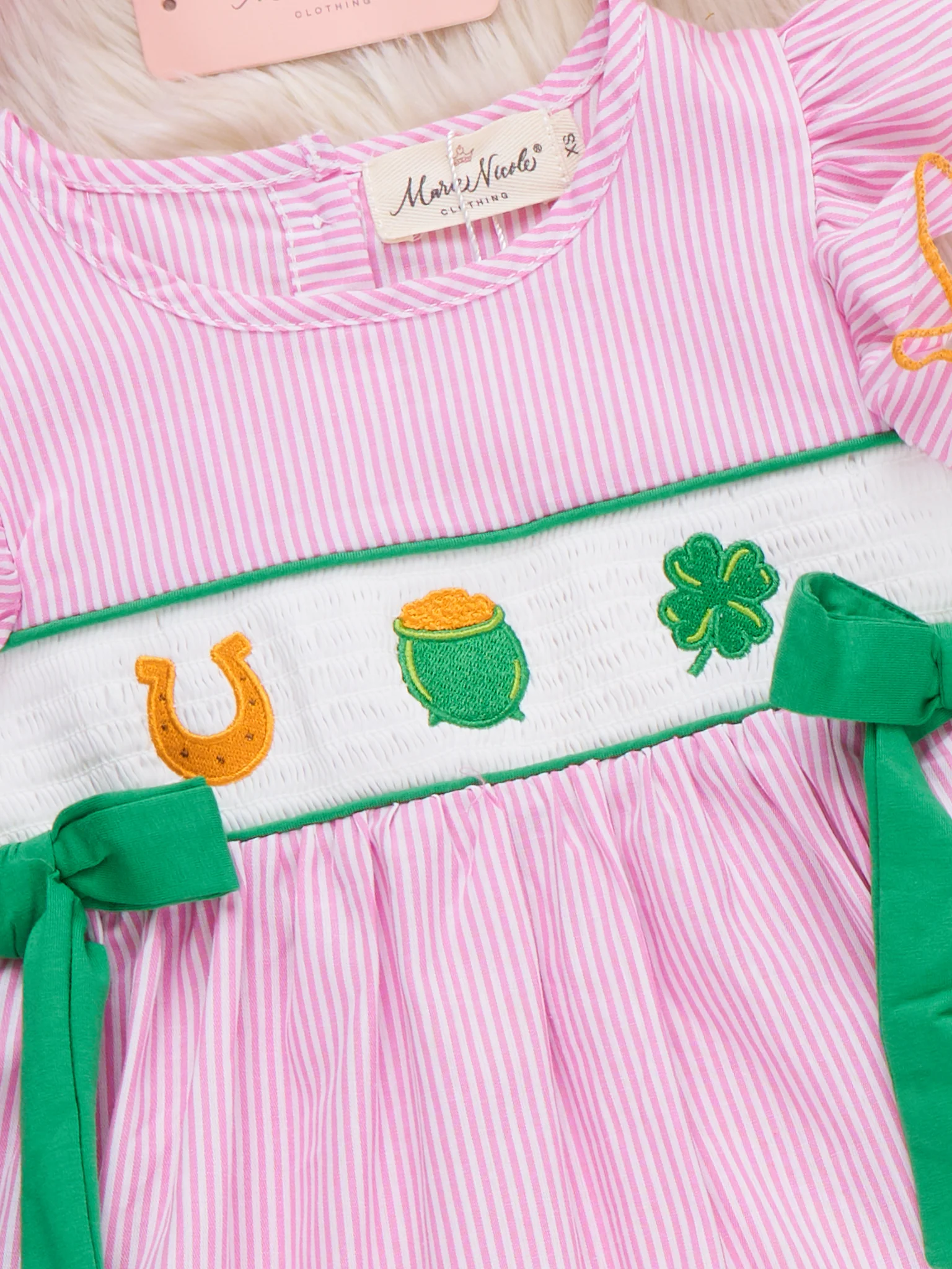 Pot o’ Gold Smocked Cotton Dress - Image 3
