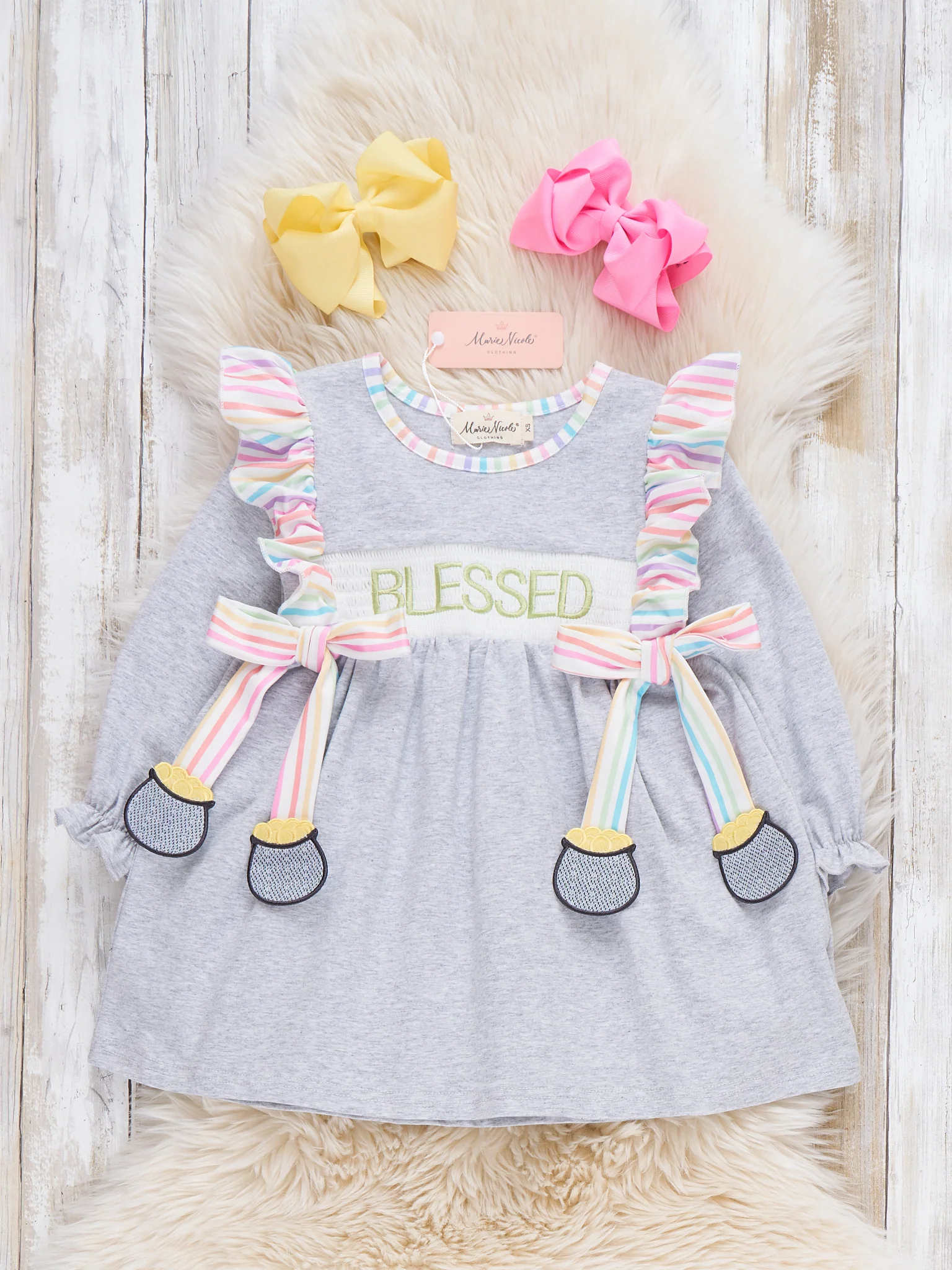 Pot of Blessings Smocked Dress