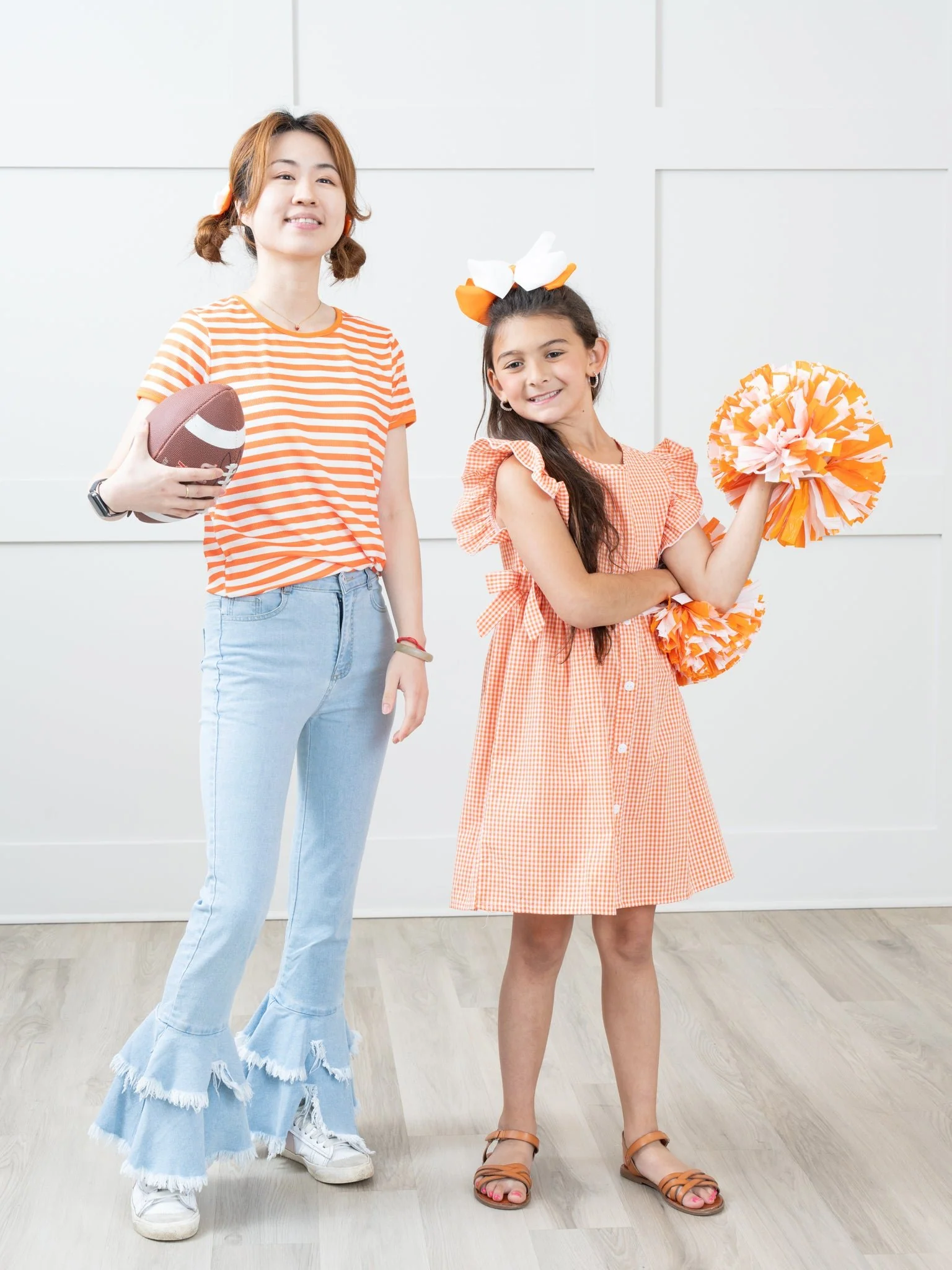 Pre-Teen Orange & White Striped Shirt - Image 4
