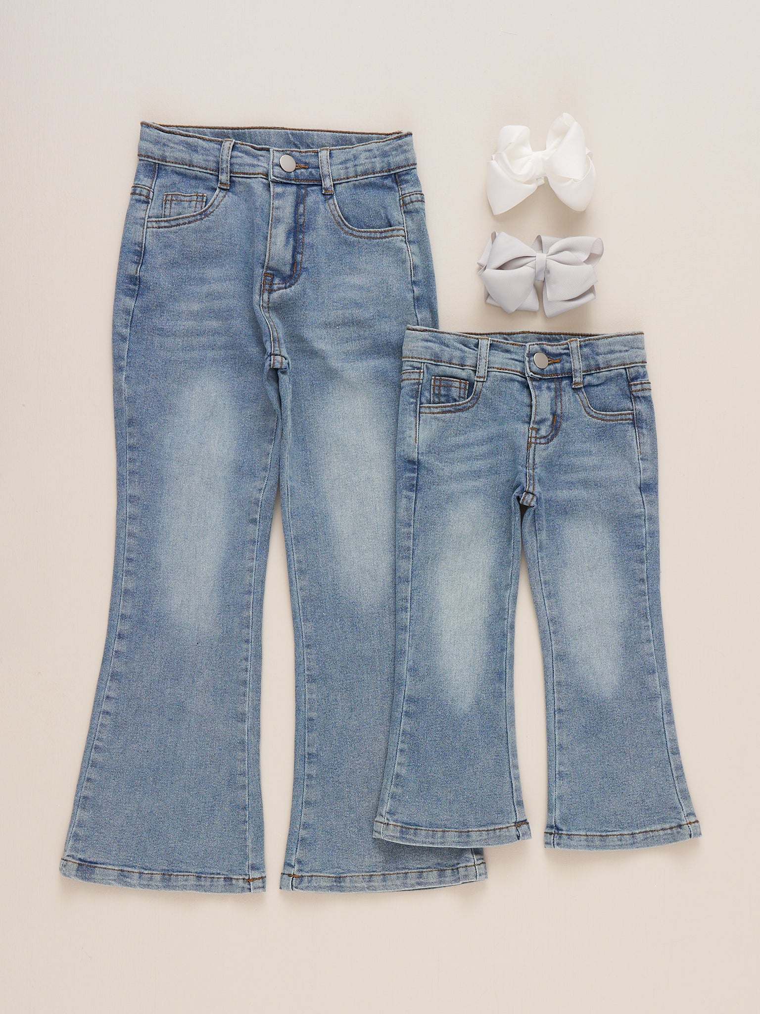 Pre-Teen Retro Days Bell Bottom Denim Jeans - Image 5