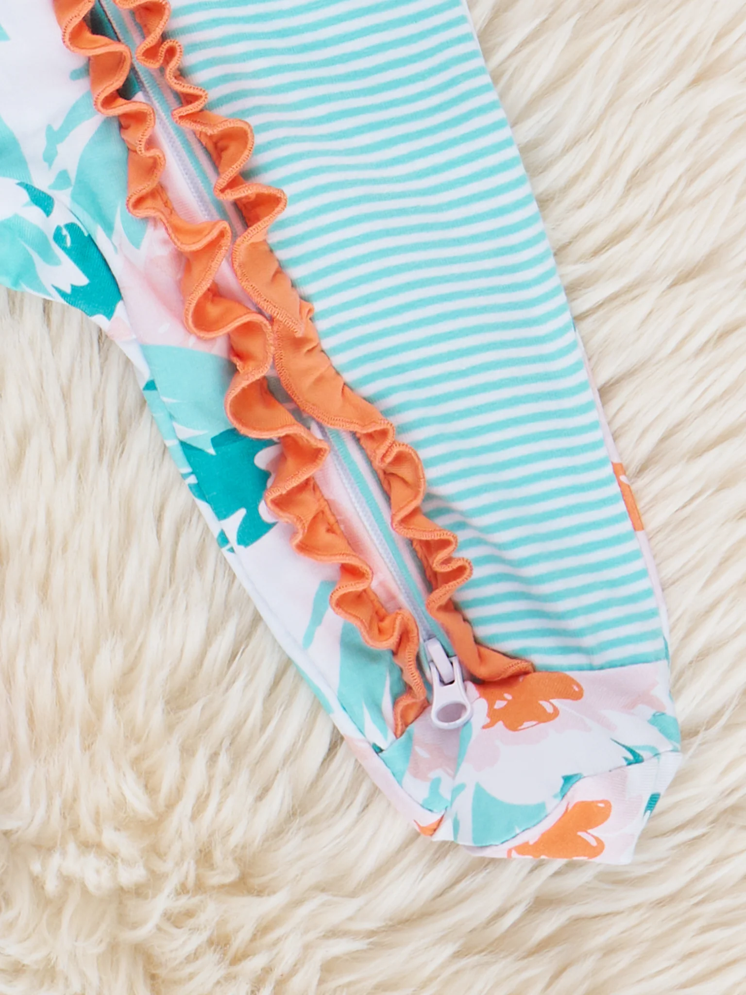 Pretty Petals Ruffle Footed Sleeper Pajamas - Image 2